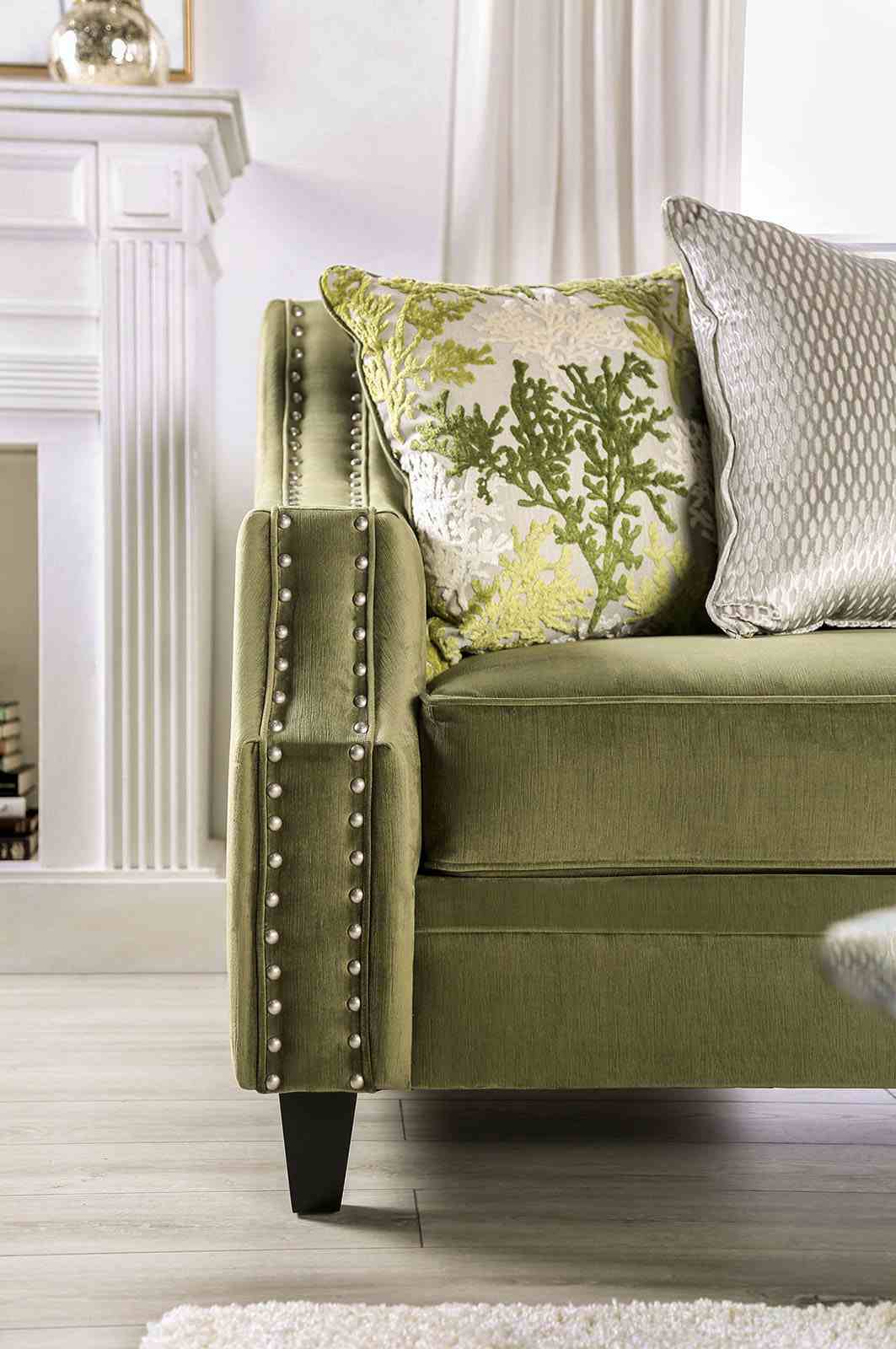 Kaye Green Transitional Living Room Set