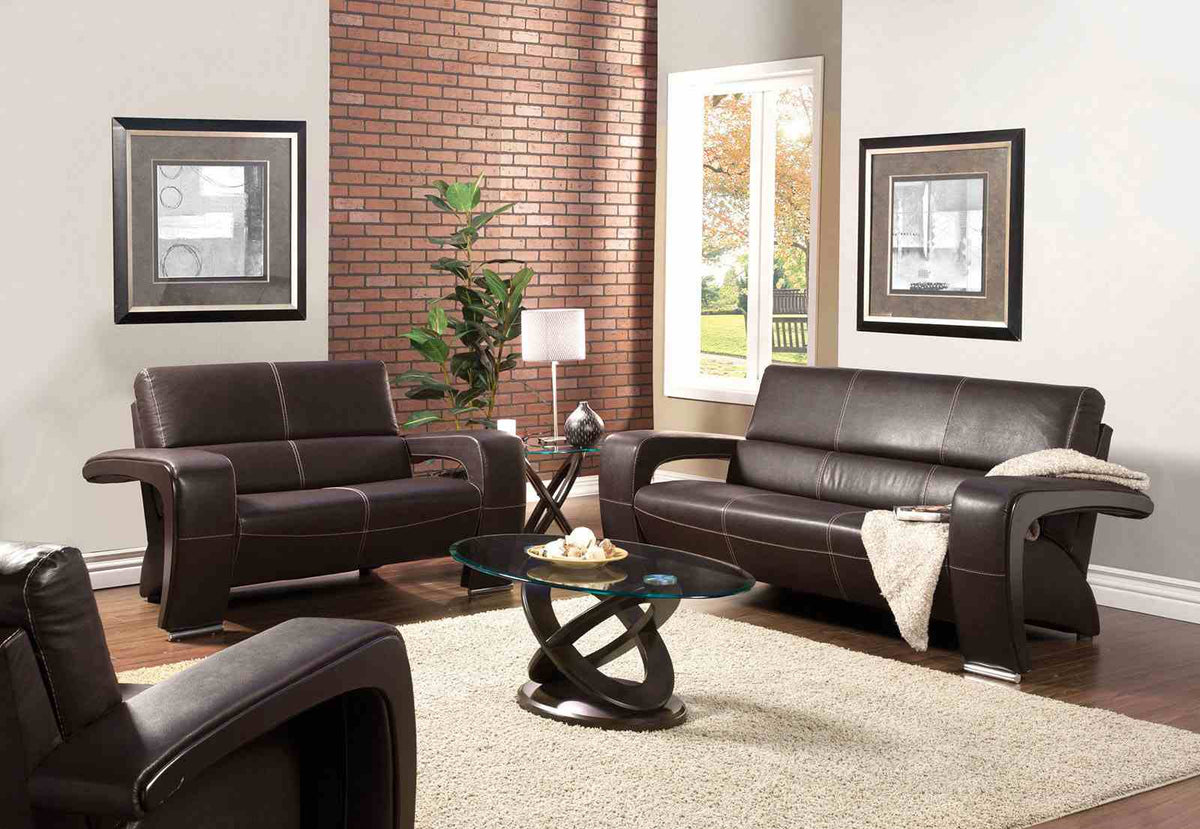Atwood Dark Walnut Oval Coffee Table
