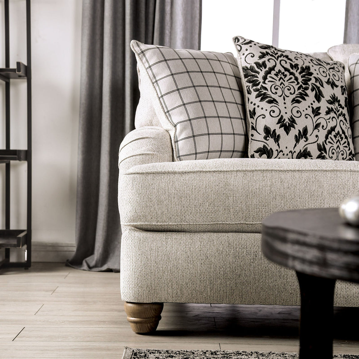 Mossley Ivory Transitional Living Room Set