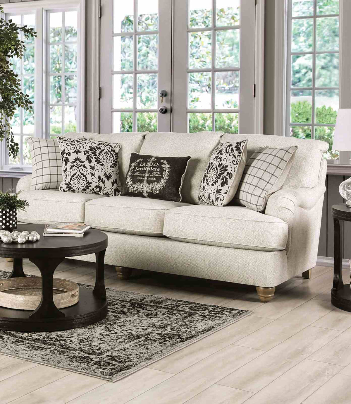 Mossley Ivory Transitional Living Room Set