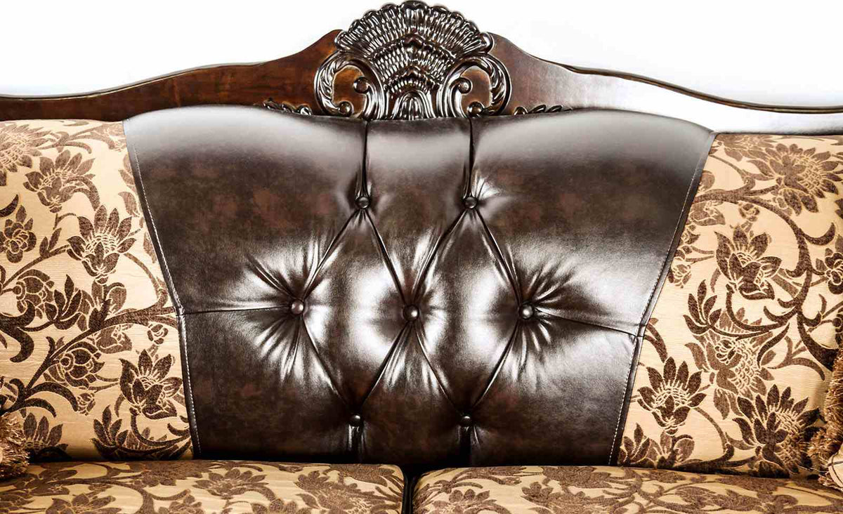 Quirino Tan/Dark Brown Traditional Living Room Set