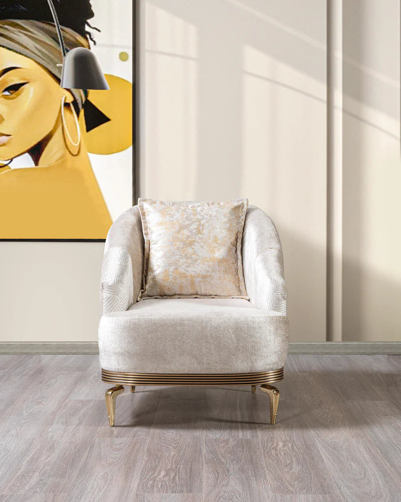 Santana Ivory Velvet Chair [ETA: 4/20]