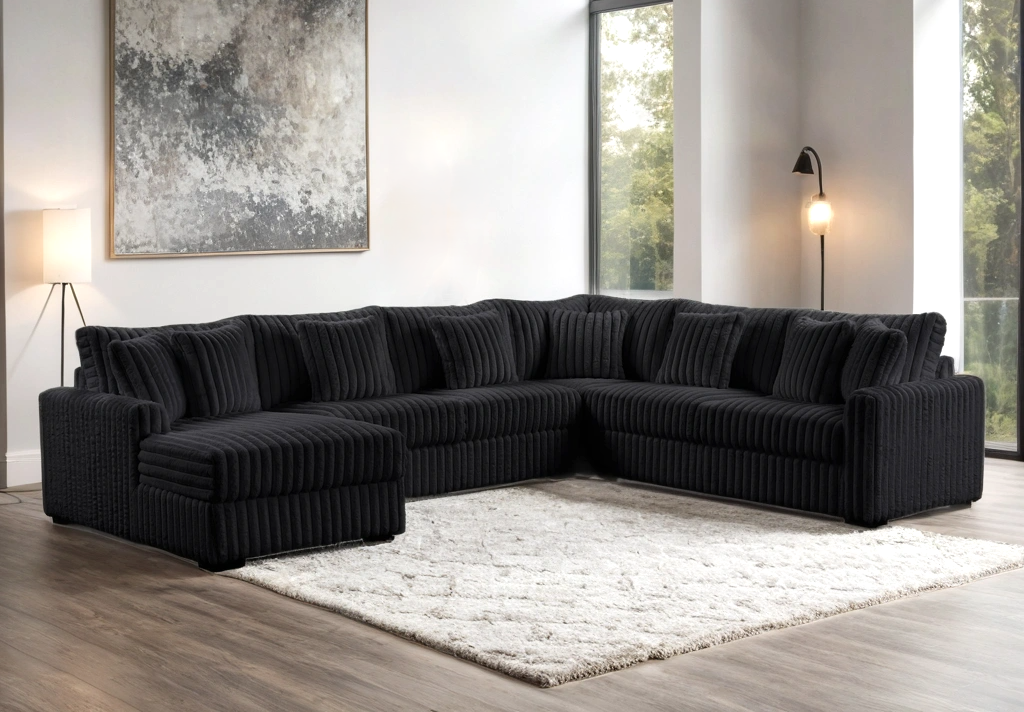 Solana Black Sectional