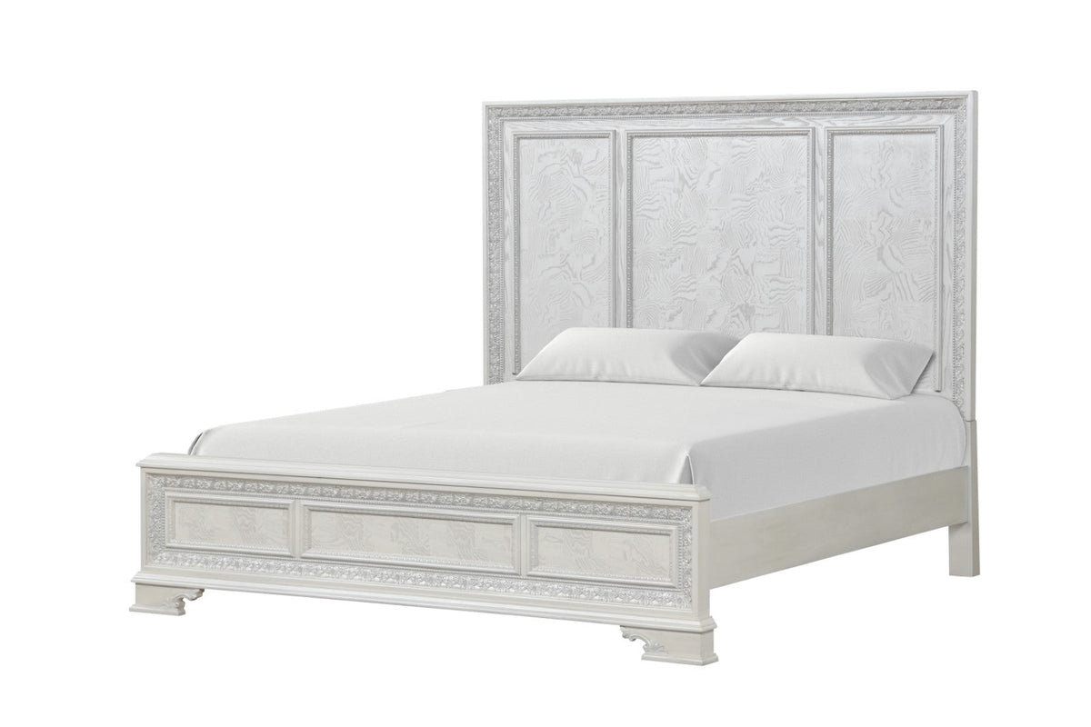 Stella Mia Creamy White King Bed