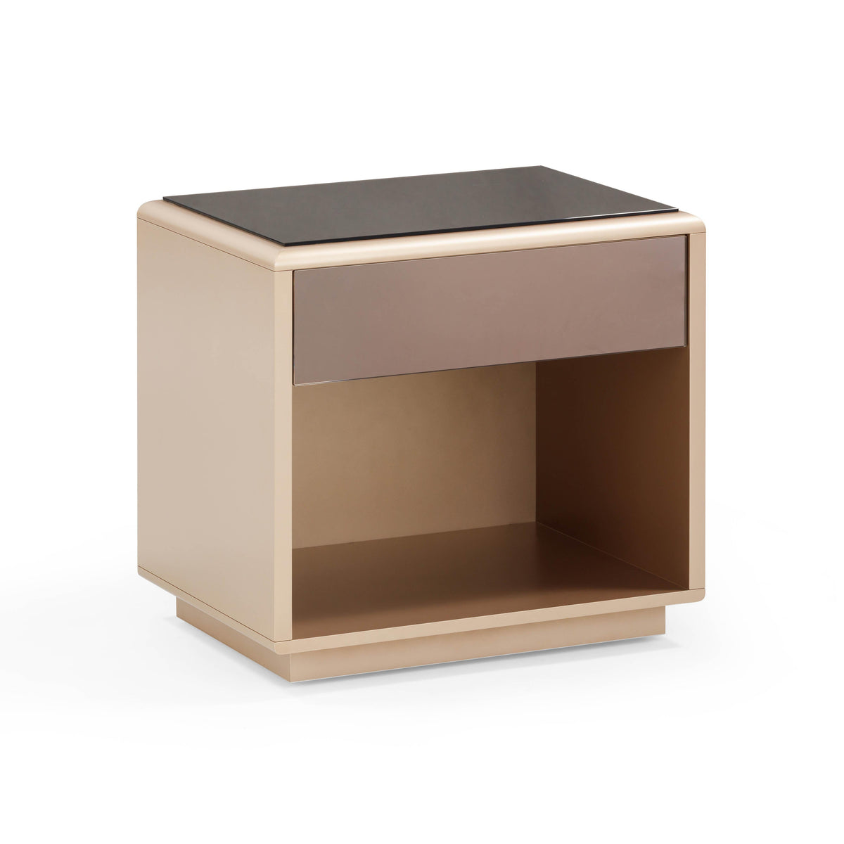 Martha Taupe Mirrored Nightstand