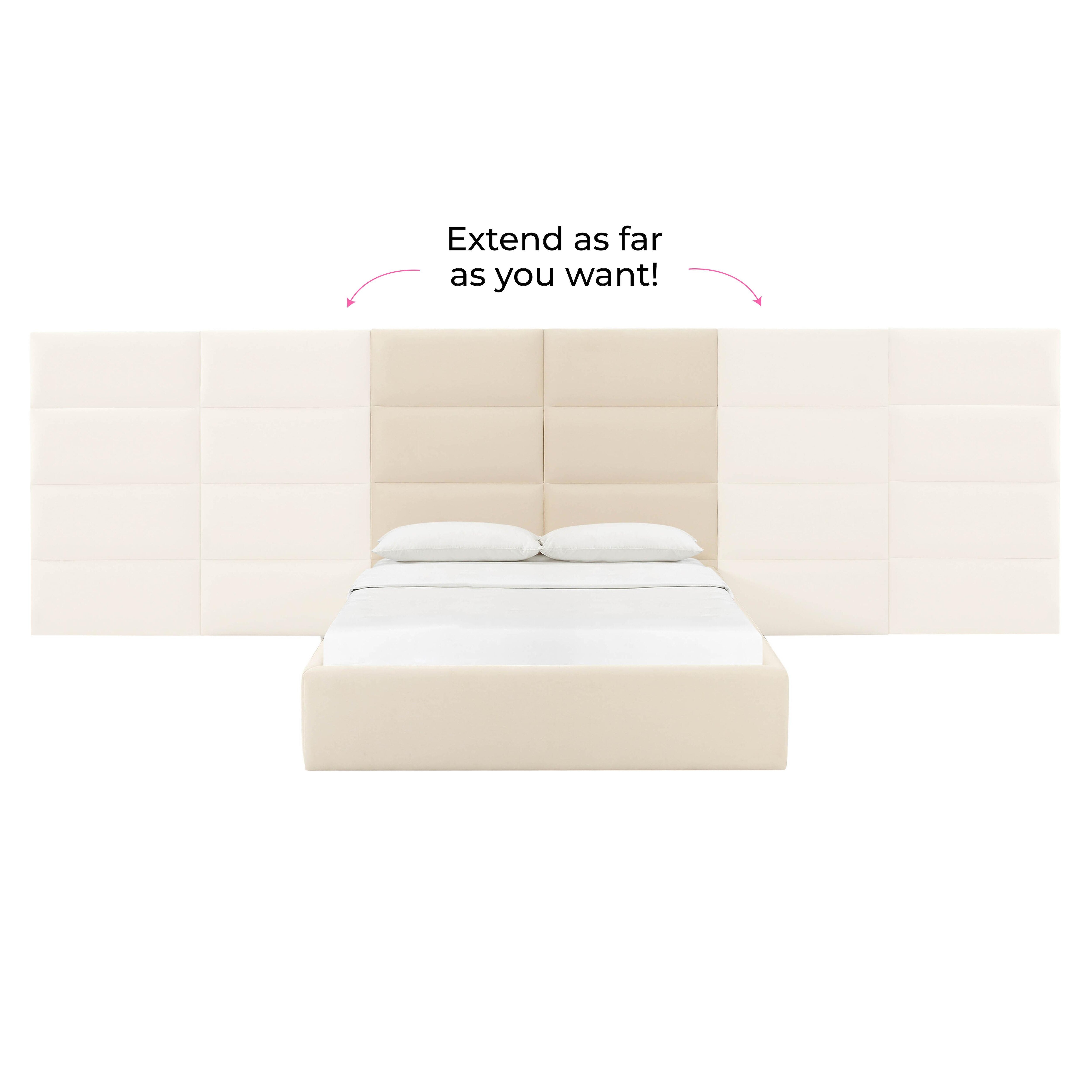 Eliana Cream Velvet King Wings (Set of 2)