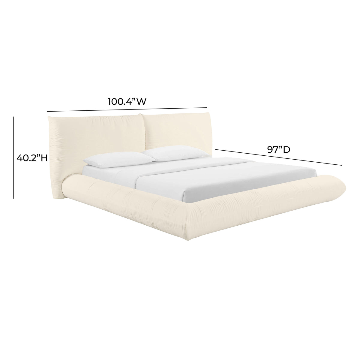 Romp Cream 100% Recycled Linen UK Super King Bed