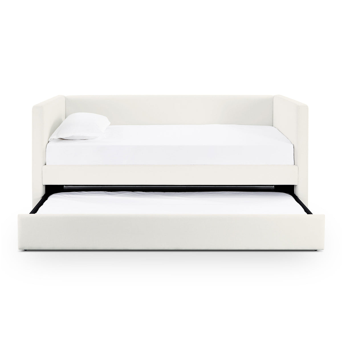 Alice Cream Linen Twin Trundle Bed