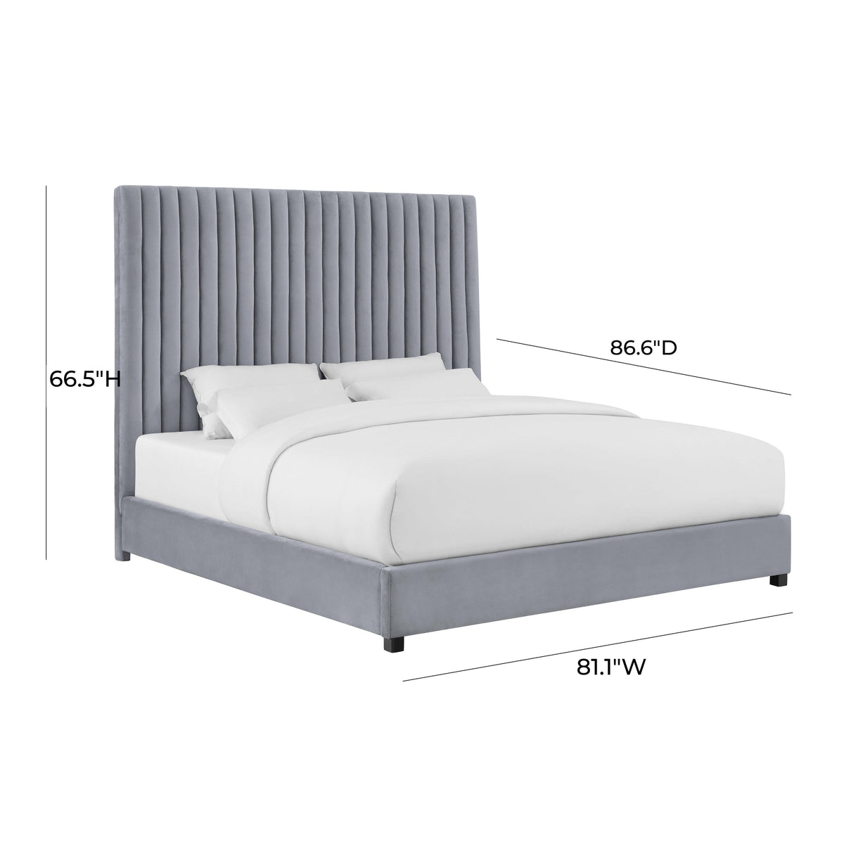 Arabelle Grey Bed in King