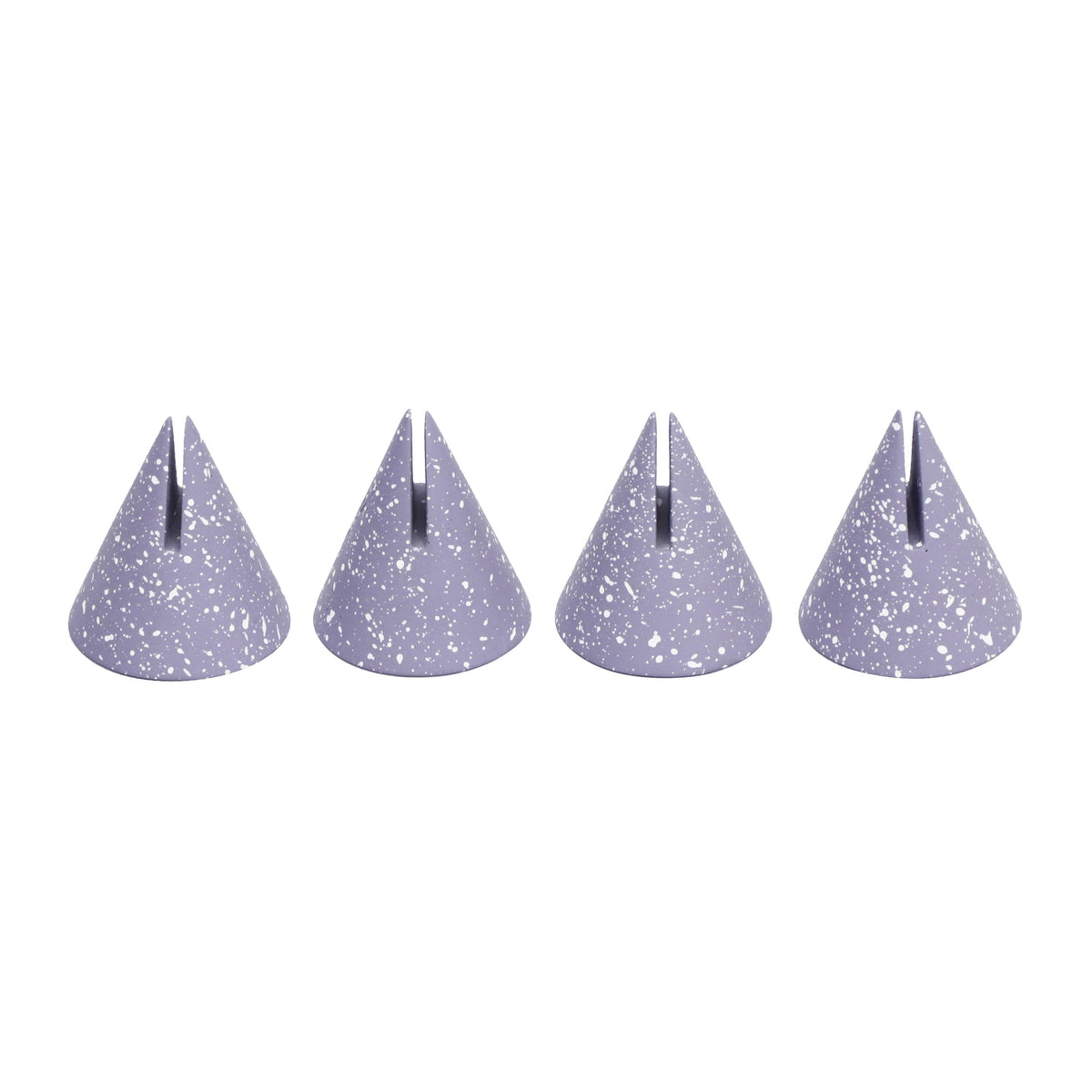 Gabby Speckled Purple Cone Card Holder - Set of 4