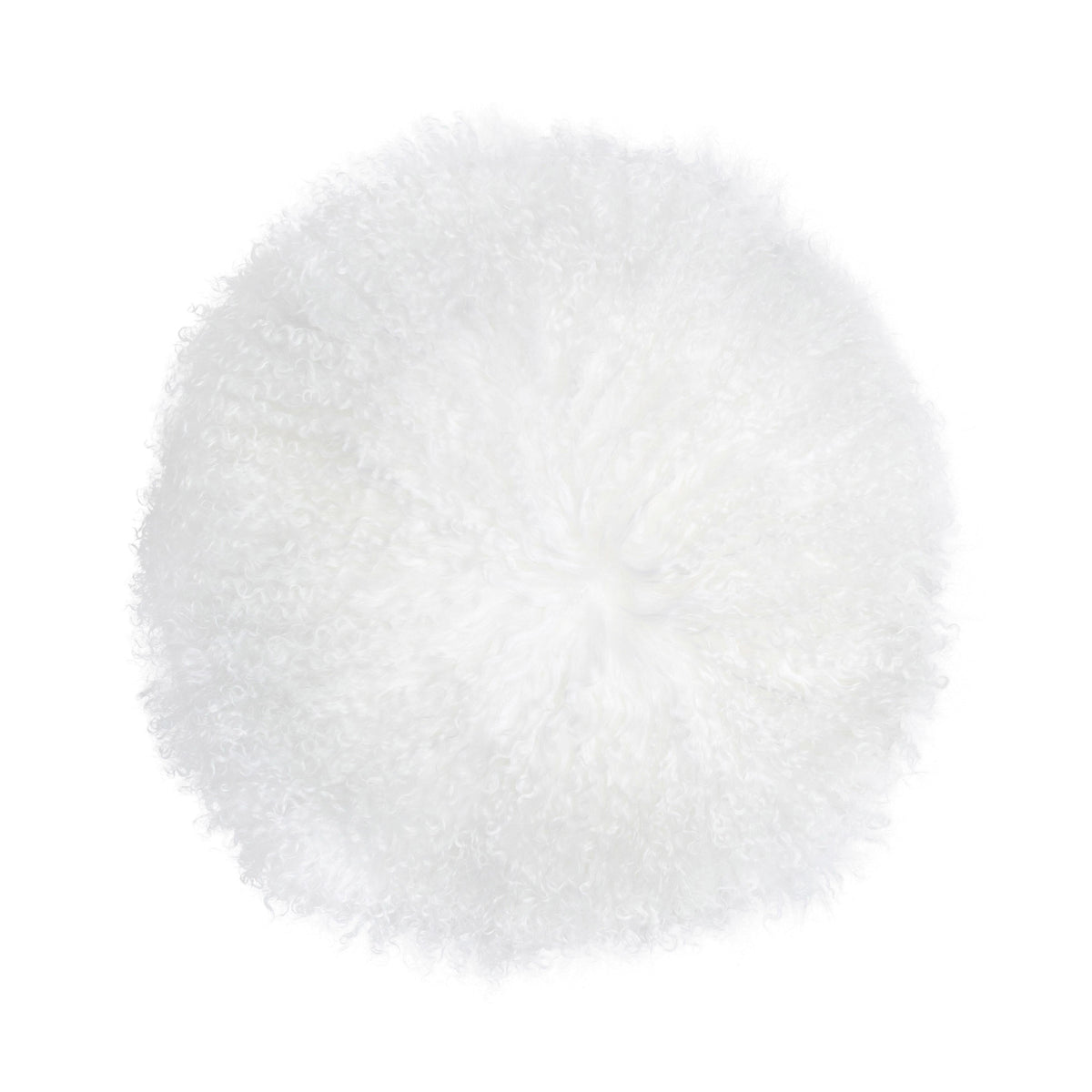New Zealand White Sheepskin 16 Inch Round Pillow