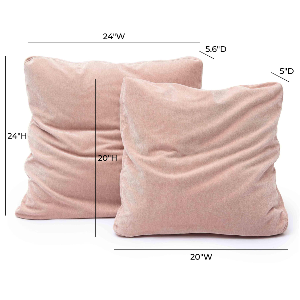 Tipsy Rose Upcycled Chenille 24" x 24" Square Floppy Pillow