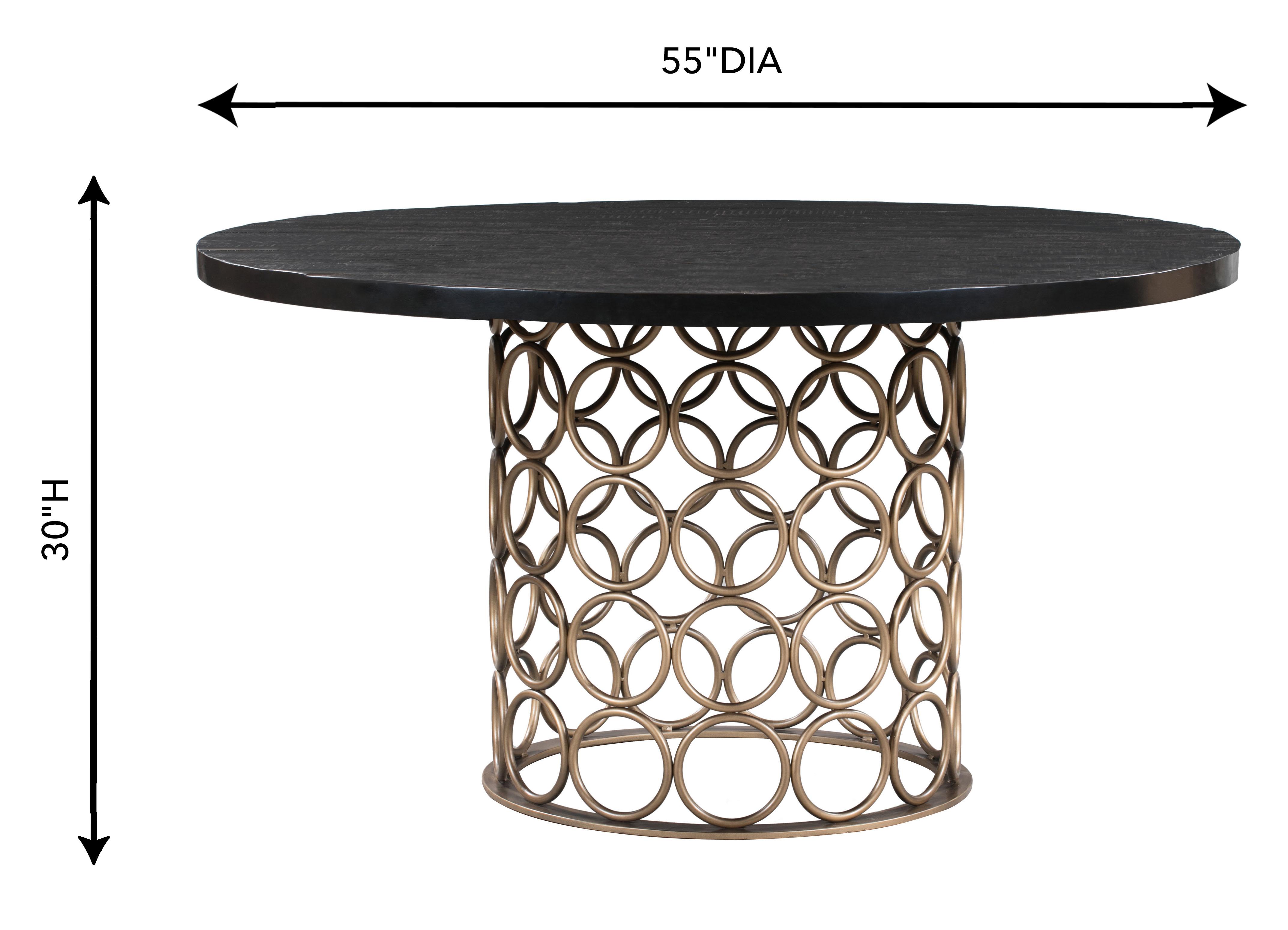 Valentina Brass Round Dining Table - UK