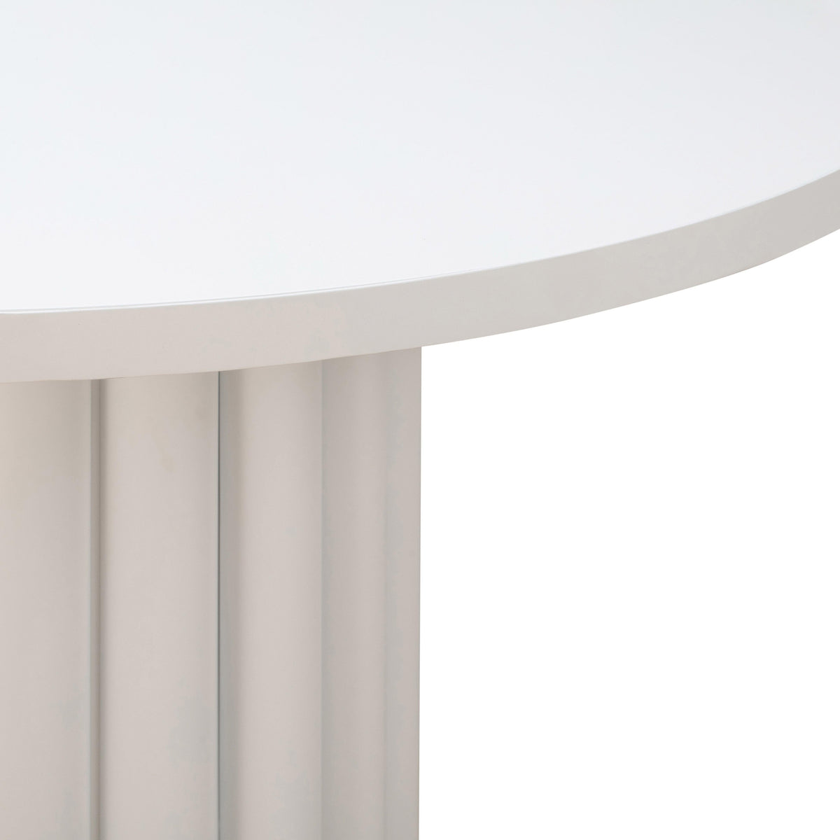 Kali 55 Inch White Round Dining Table - UK