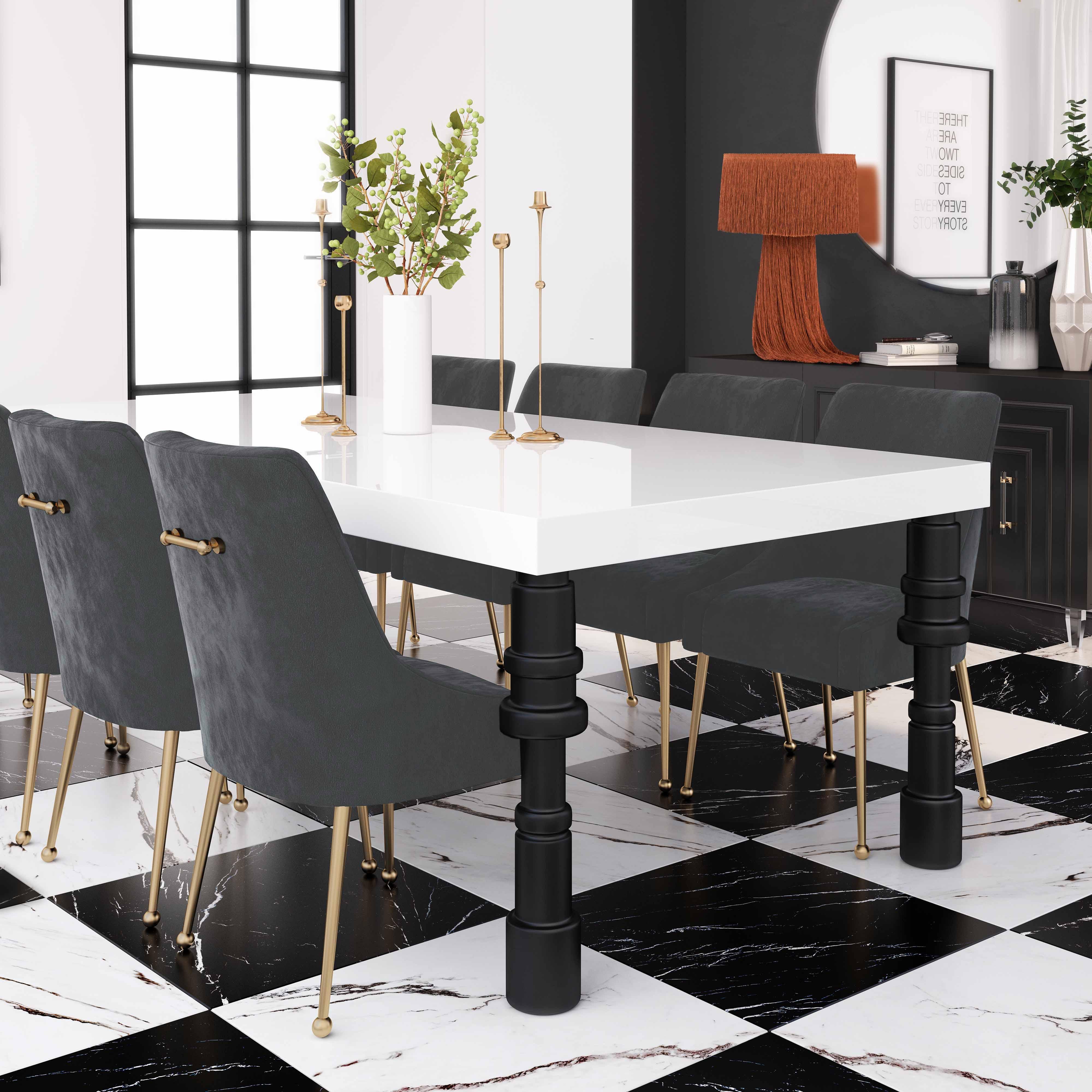 Beatrix Grey Velvet Side Chair - UK