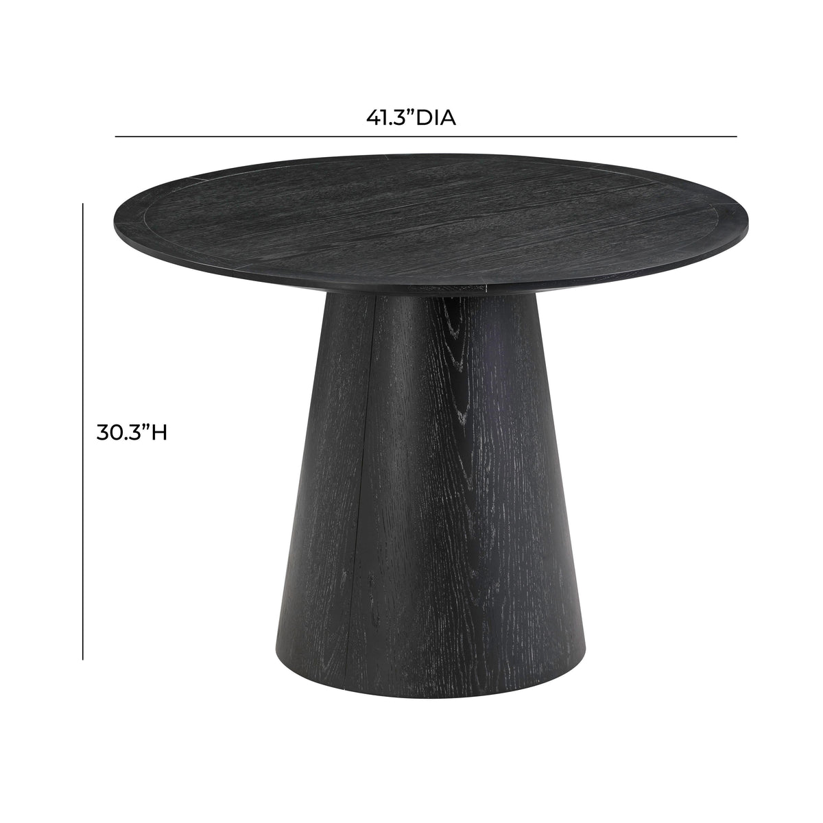 Sahara Black Oak Round Dining Table - UK
