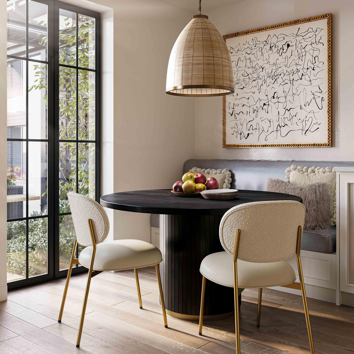 Chelsea Black Oak Round Dining Table