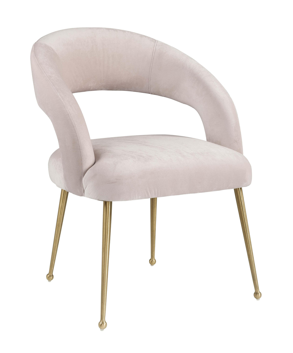 Rocco Blush Velvet Dining Chair
