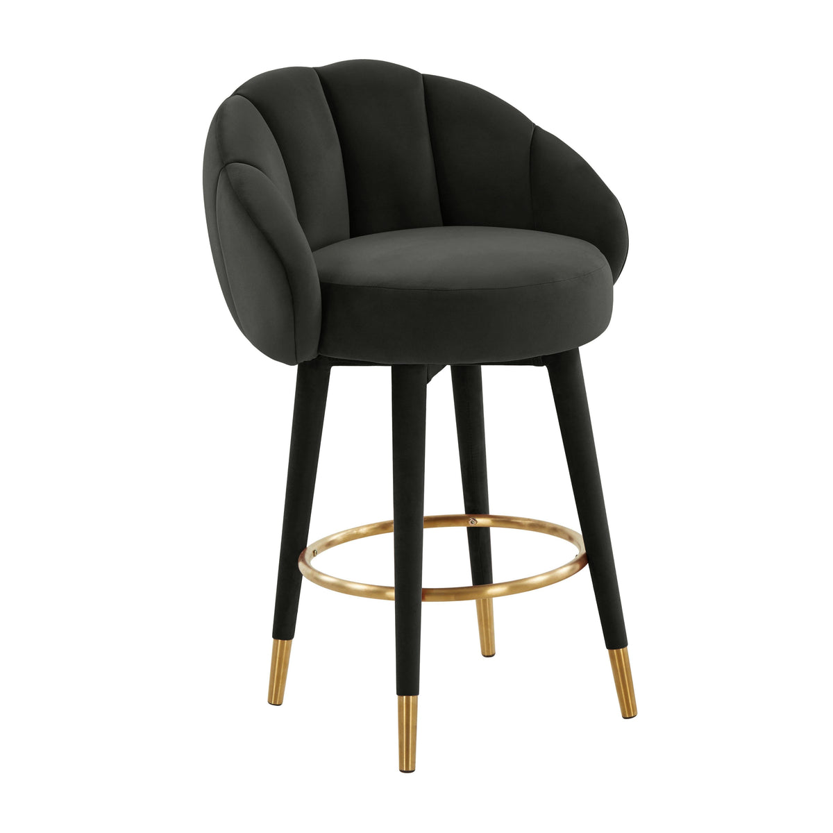 Myla Black Swivel Counter Stool - UK