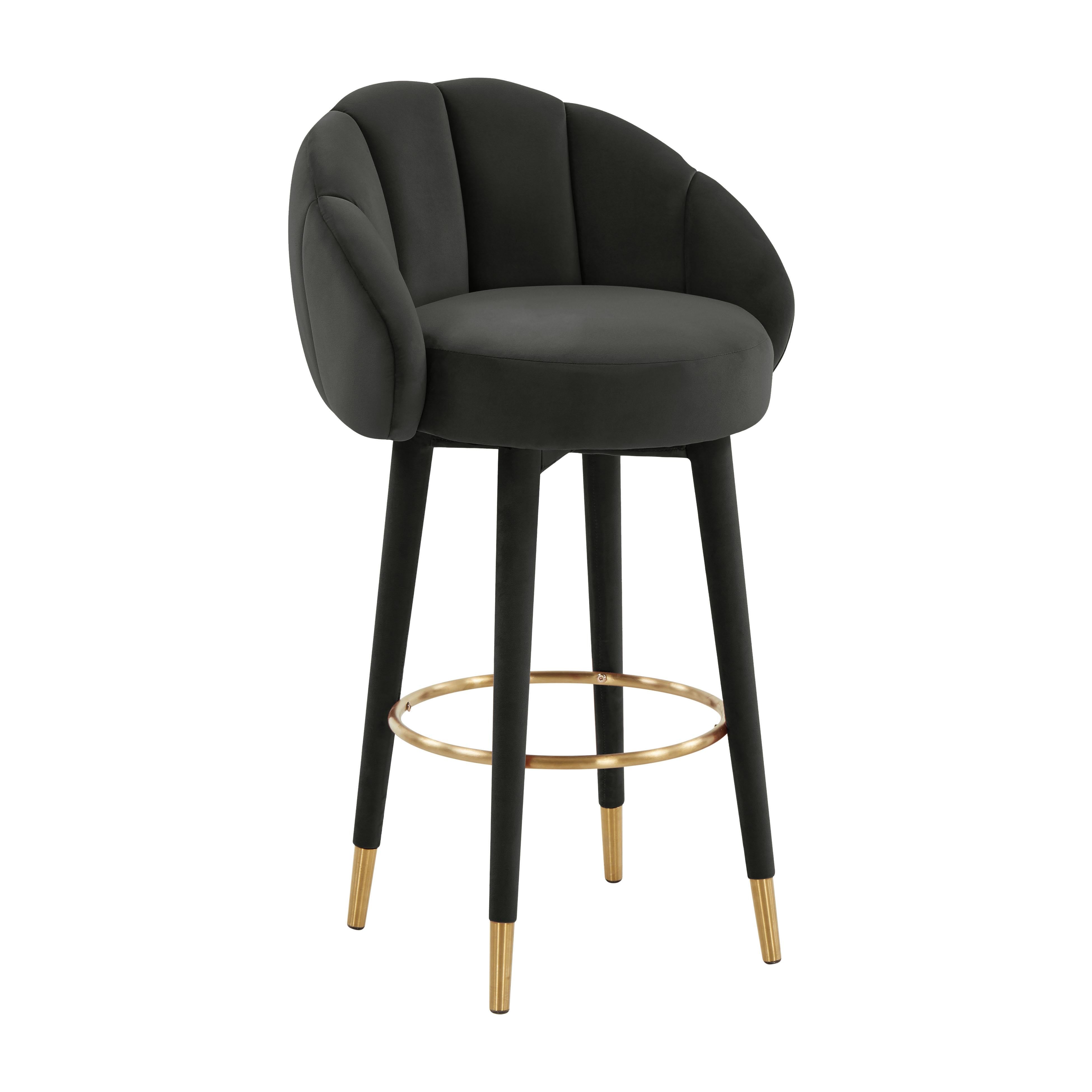 Myla Black Swivel Bar Stool - UK