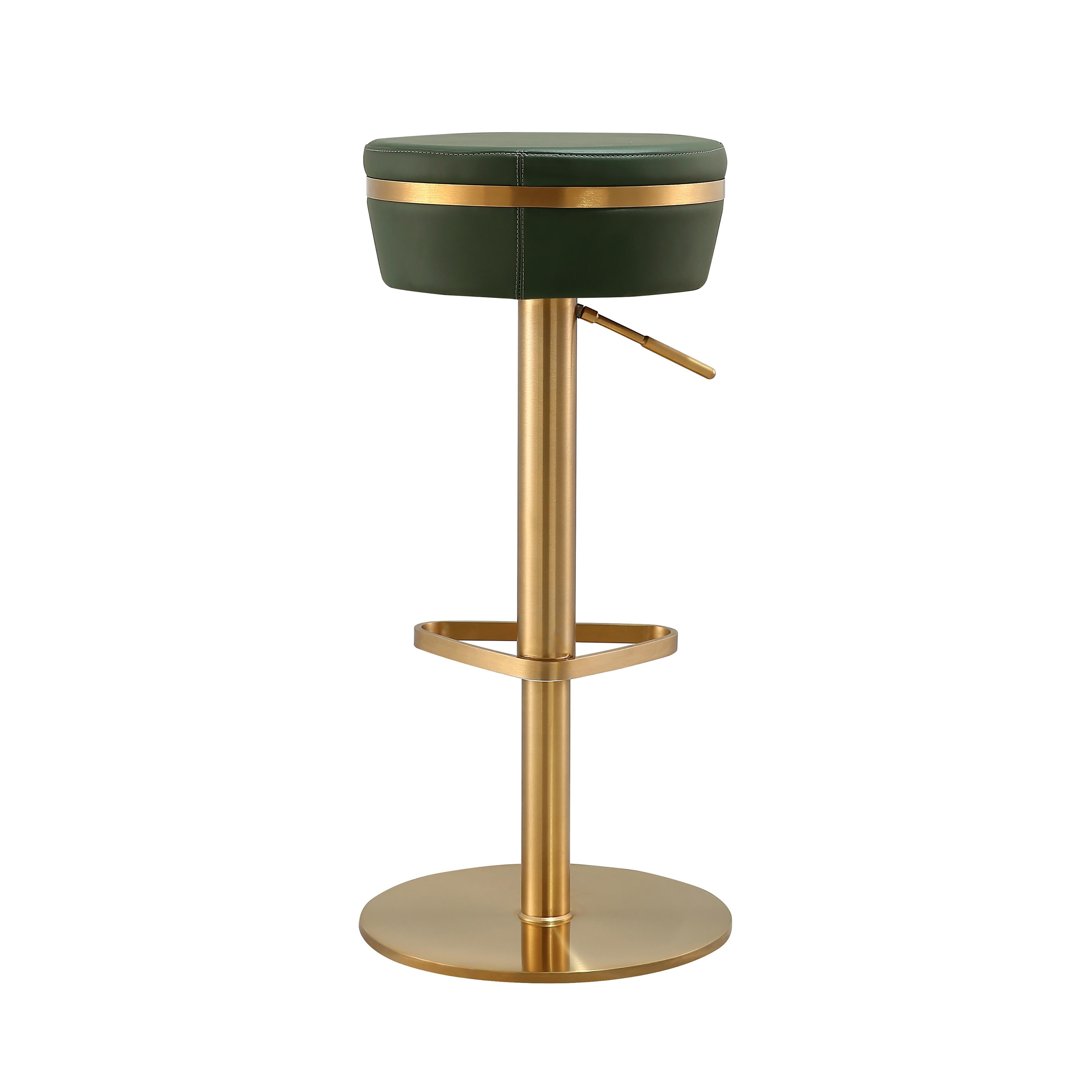 Astro Malachite Green and Gold Adjustable Stool - UK