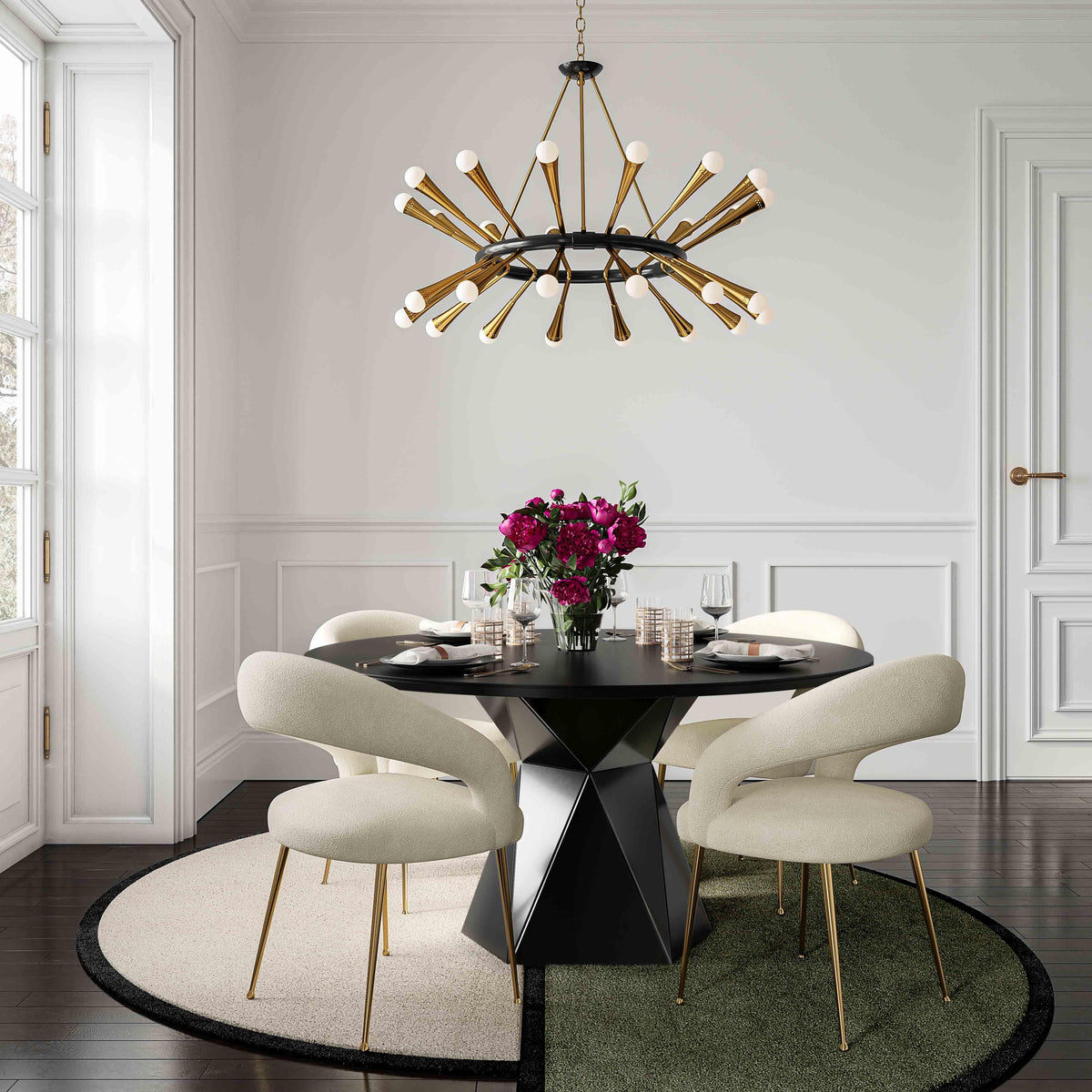 Rocco Cream Boucle Dining Chair - UK