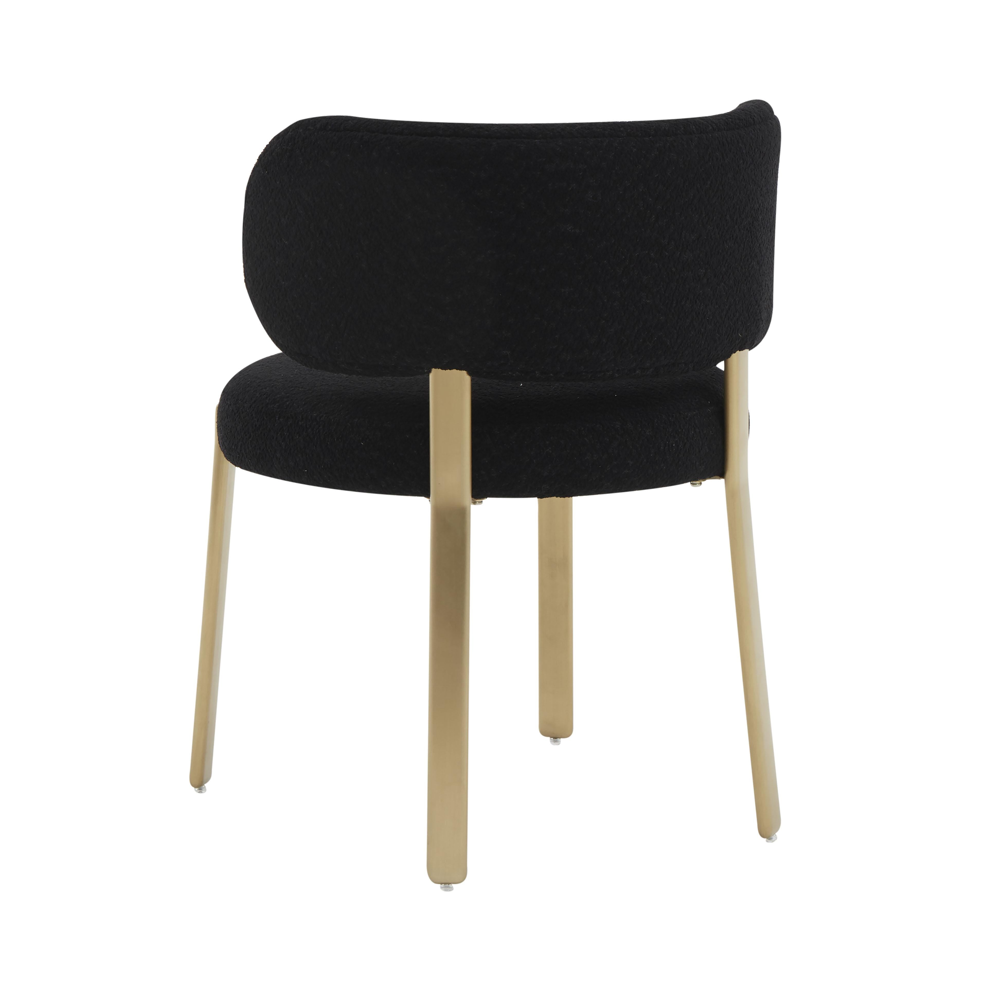 Margaret Black Boucle Dining Chair - UK