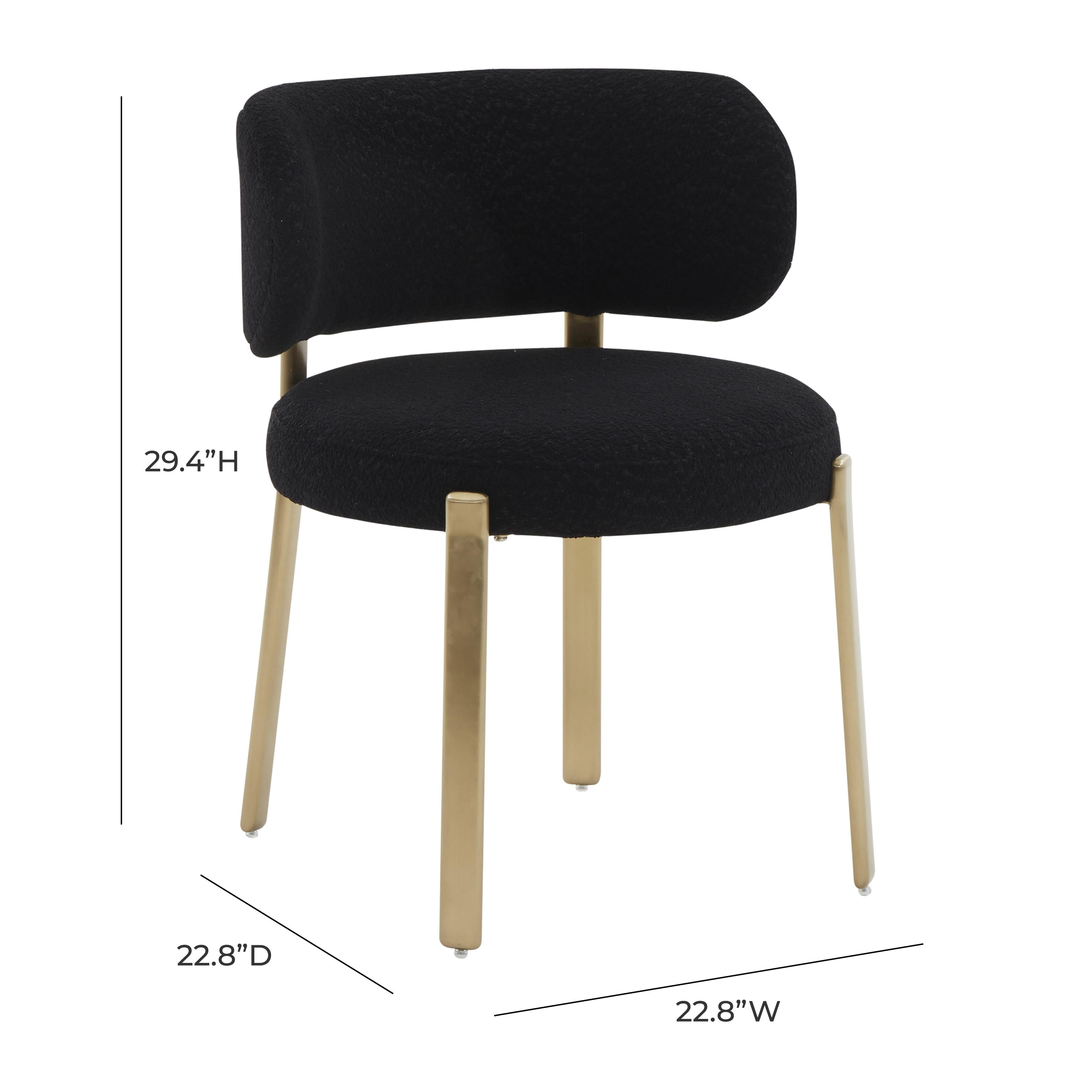 Margaret Black Boucle Dining Chair - UK