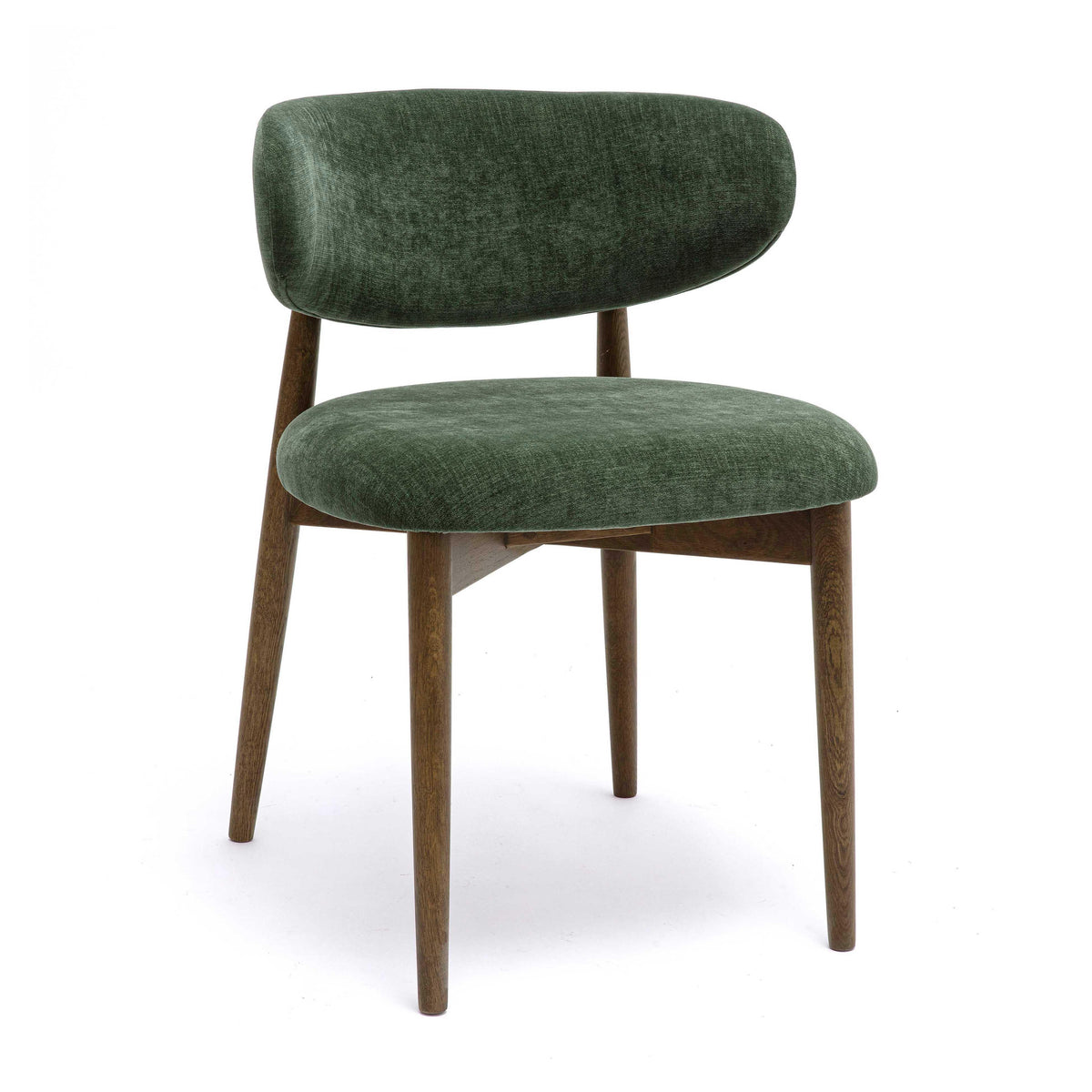 Zinea Forest Green Performance Textured Velvet Dining Chair