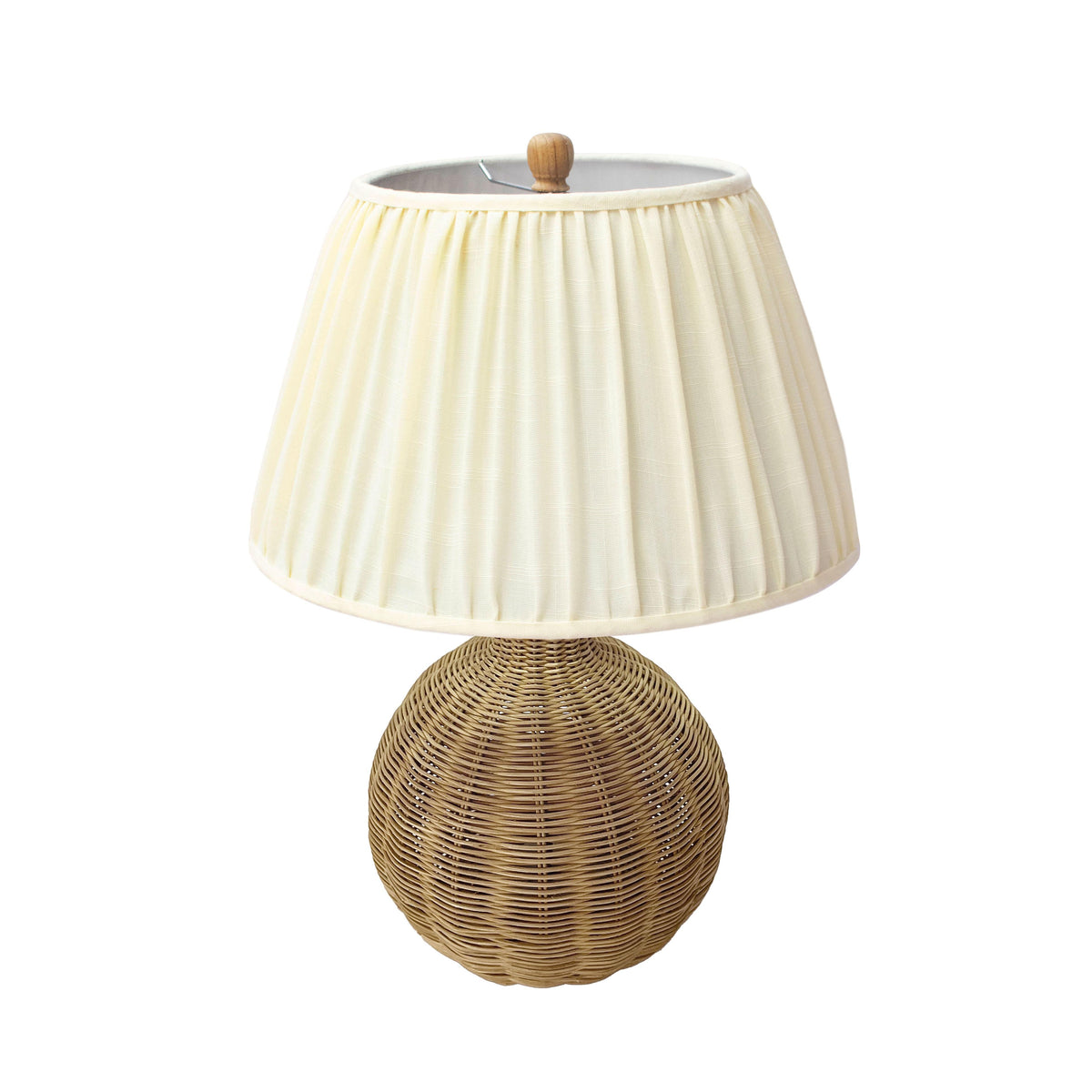 Pallora Cream & Natural Rattan Table Lamp