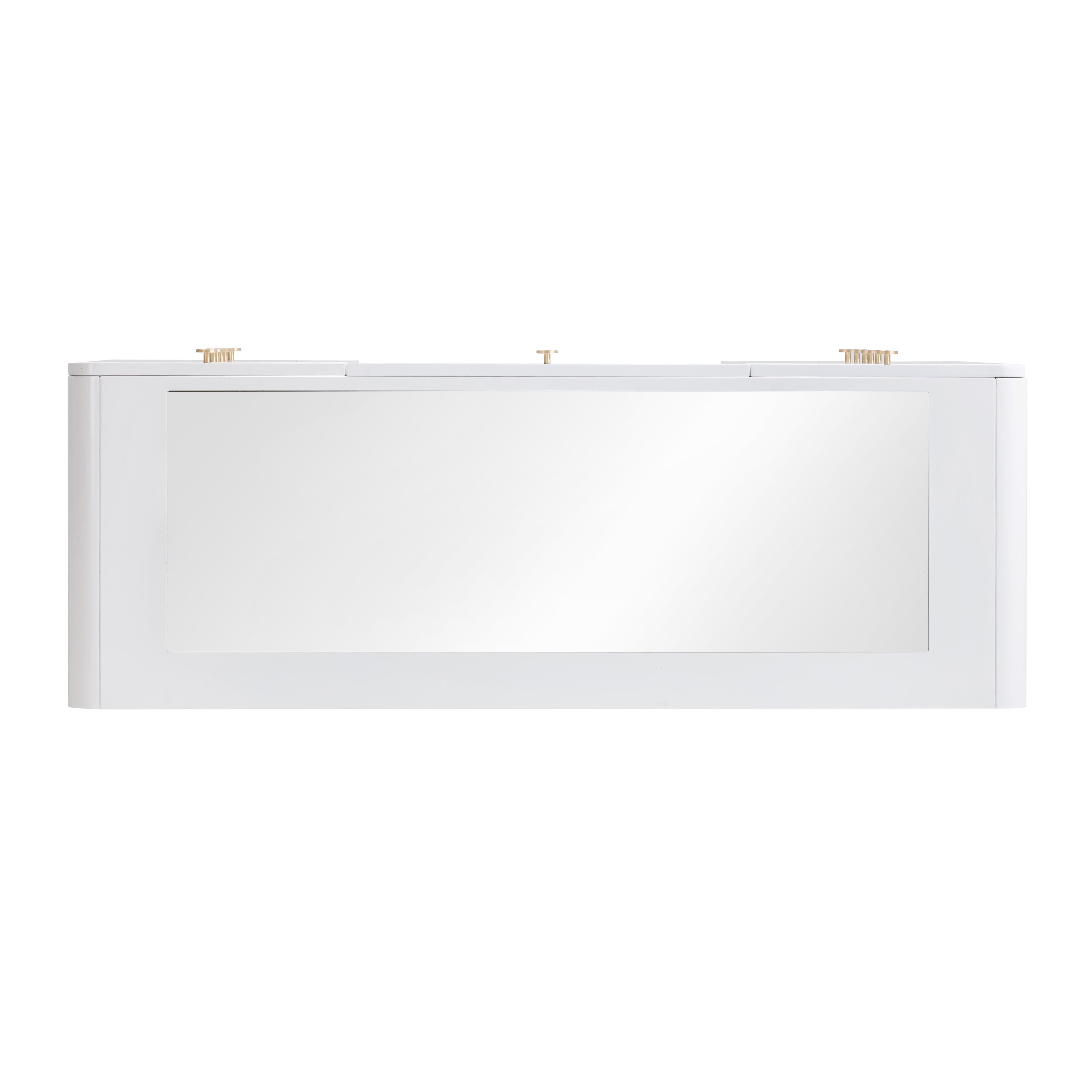 Hollywood White Desk with Vanity Mirror