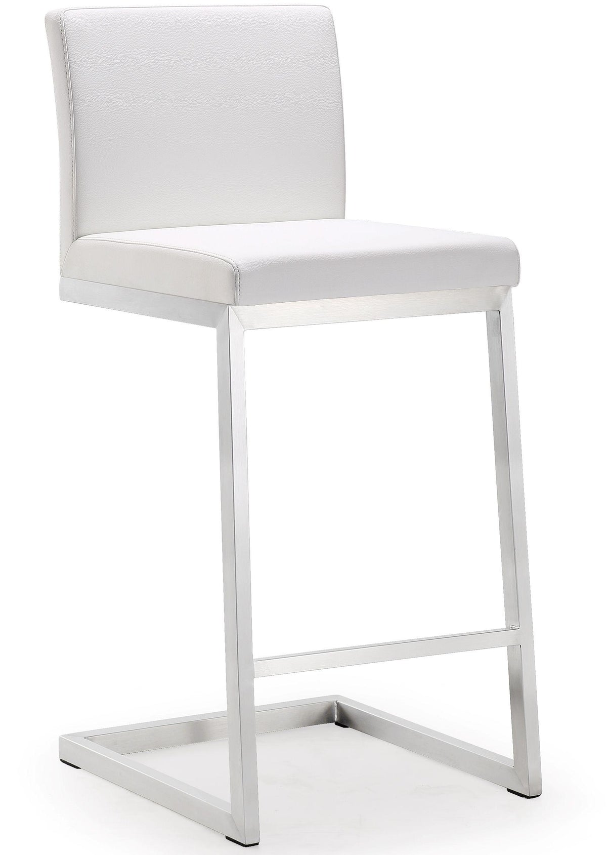 Parma White Stainless Steel Counter Stool - Set of 2 - UK
