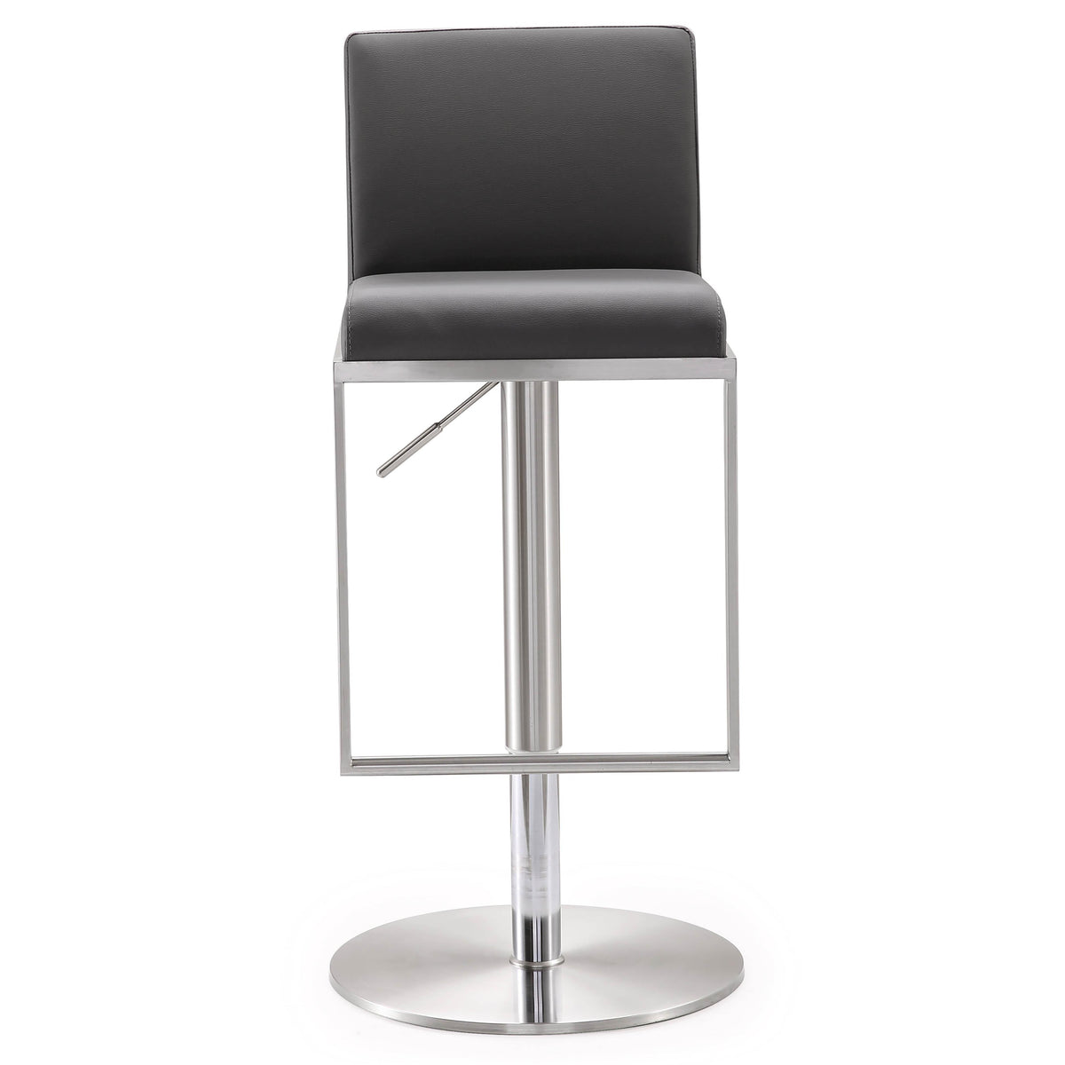 Amalfi Grey Performance Vegan Leather Adjustable Stool