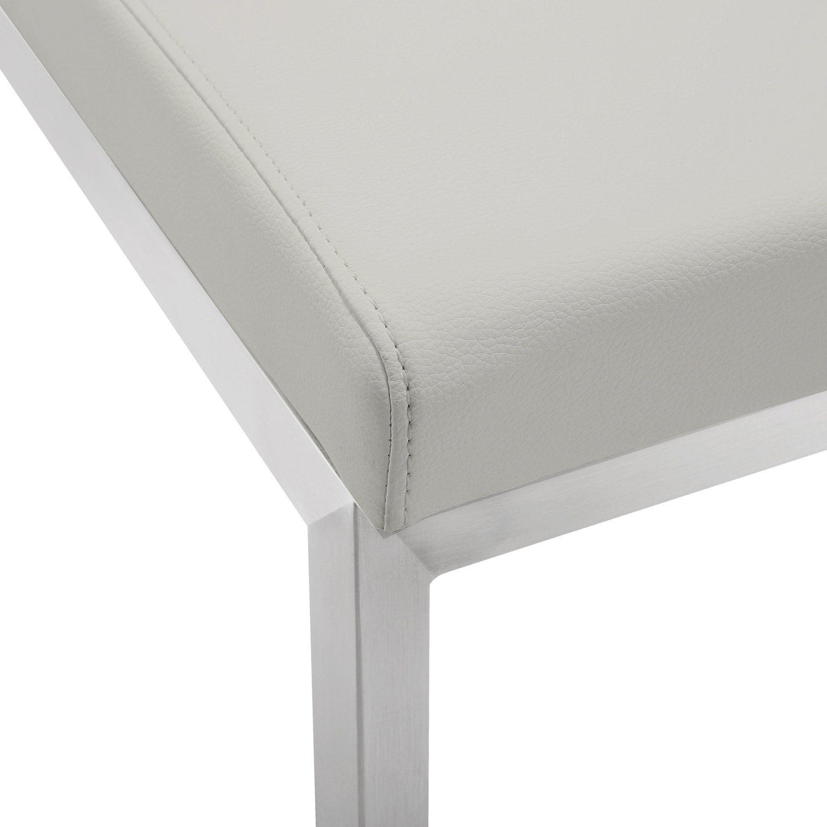 Parma Light Grey Stainless Steel Counter Stool - Set of 2 - UK