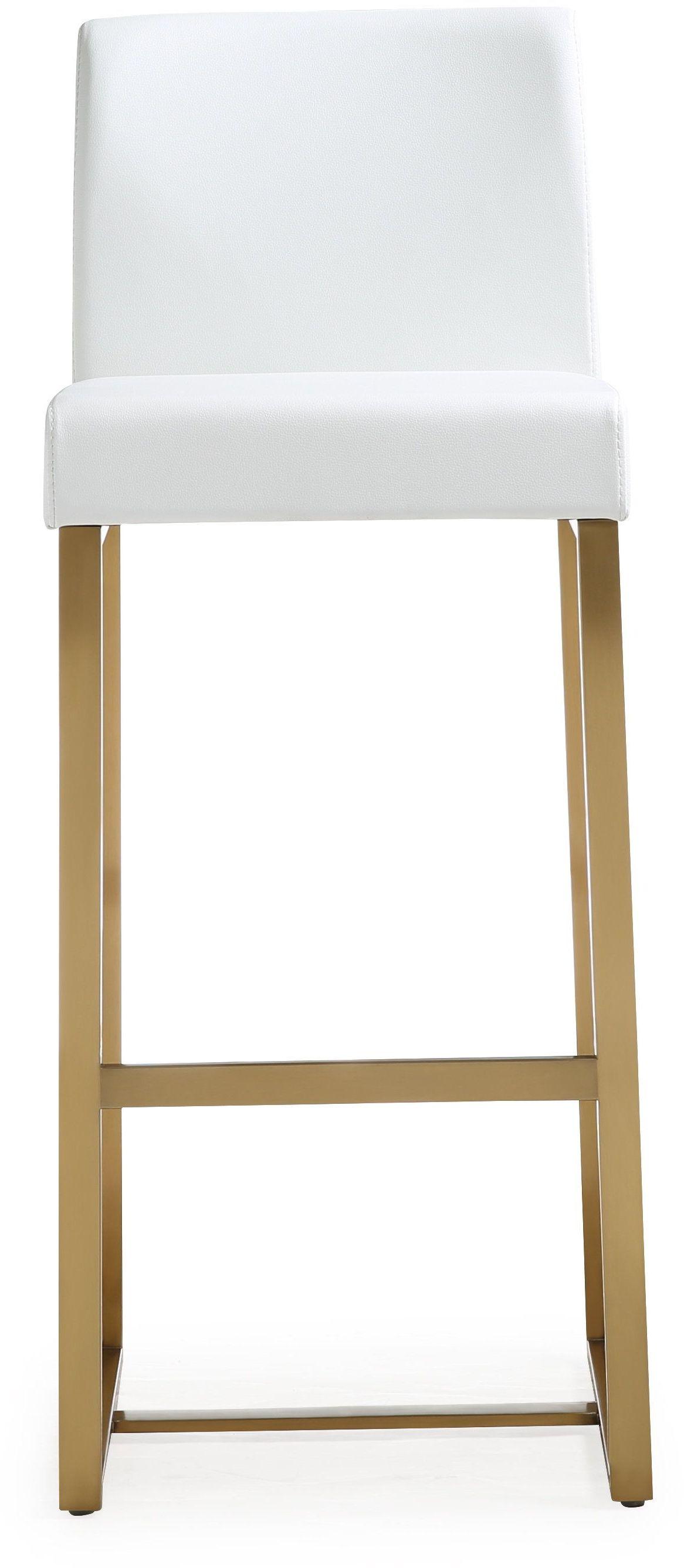 Denmark White Gold Steel Barstool - Set of 2 - UK