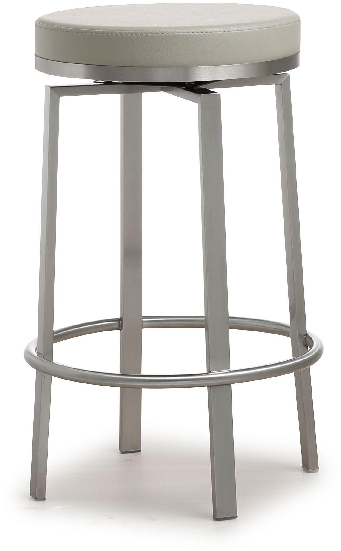 Pratt Light Grey Swivel Counter Stool - Set of 2