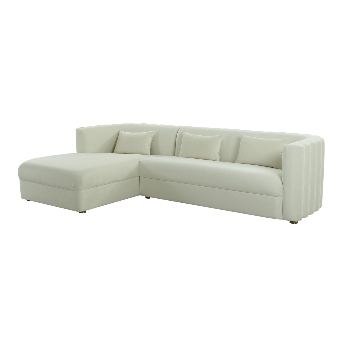 Callie Cream Velvet Sectional