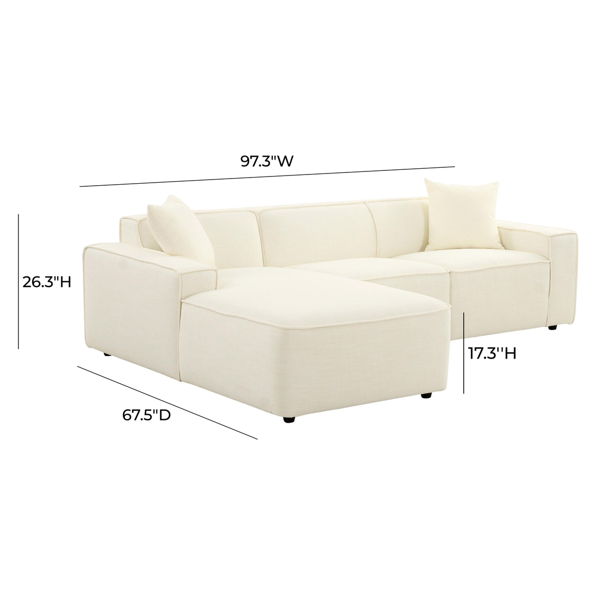 Olafur Cream Linen Sectional