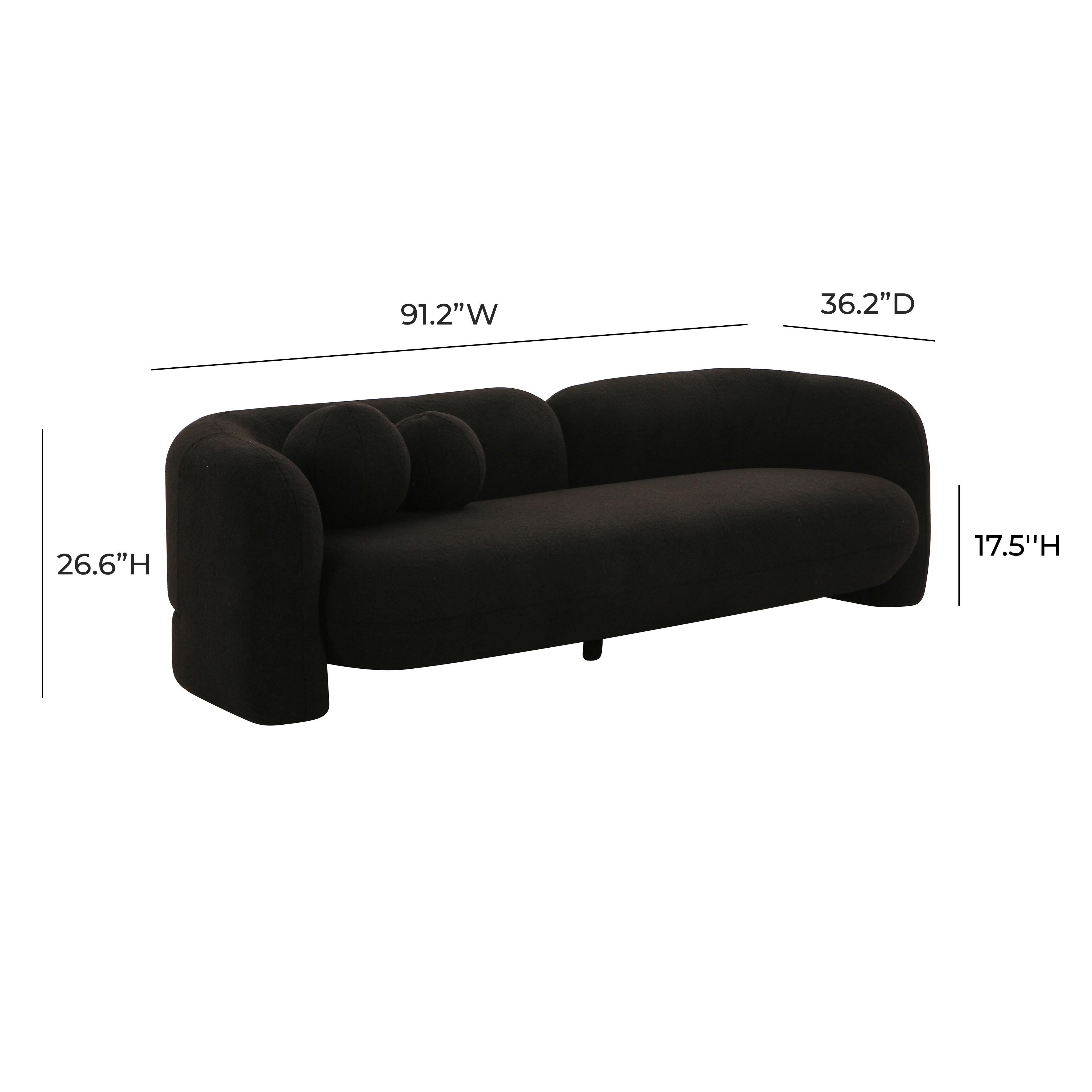 Amelie Black Faux Fur Sofa - UK