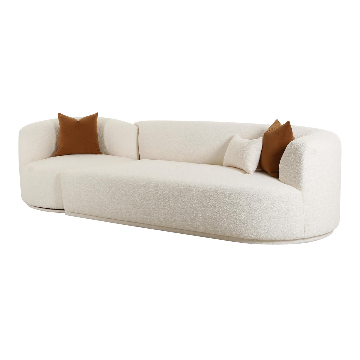 Fickle Cream Boucle 2-Piece Modular RAF Sofa - UK