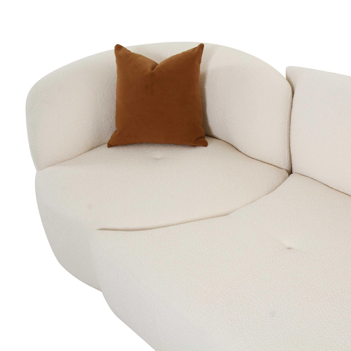 Fickle Cream Boucle 2-Piece Modular RAF Sofa - UK