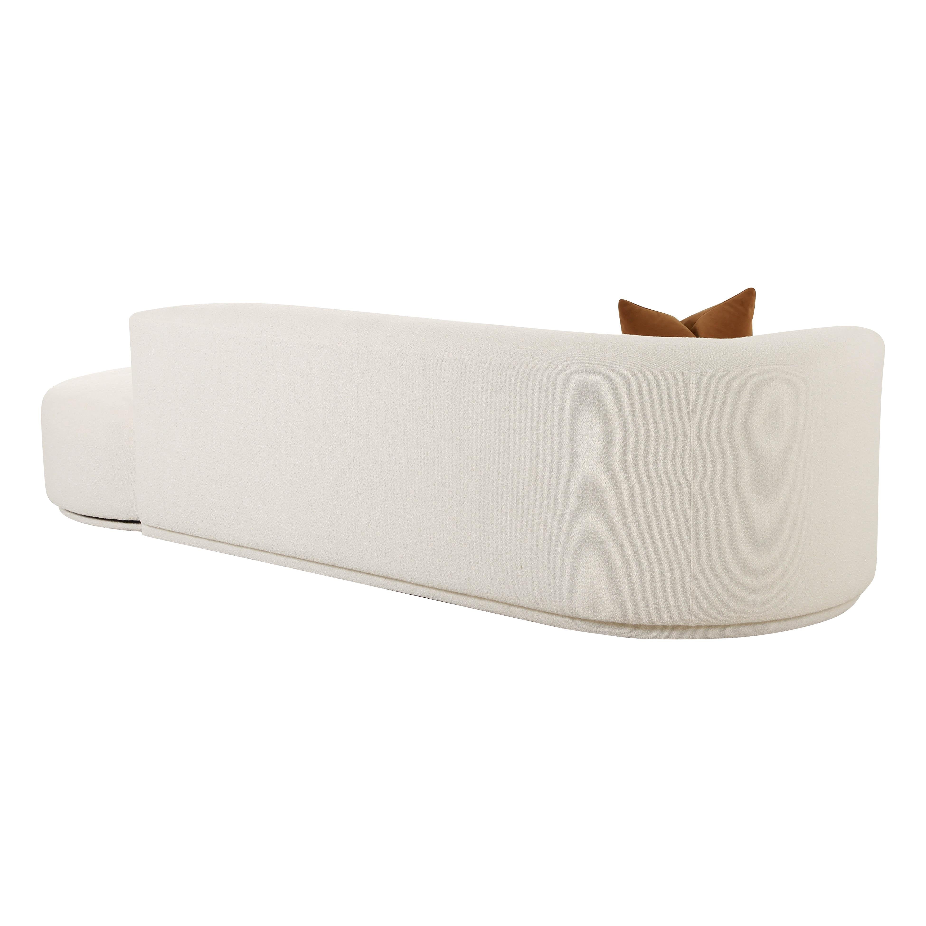 Fickle Cream Boucle 2-Piece Chaise Modular LAF Sofa - UK