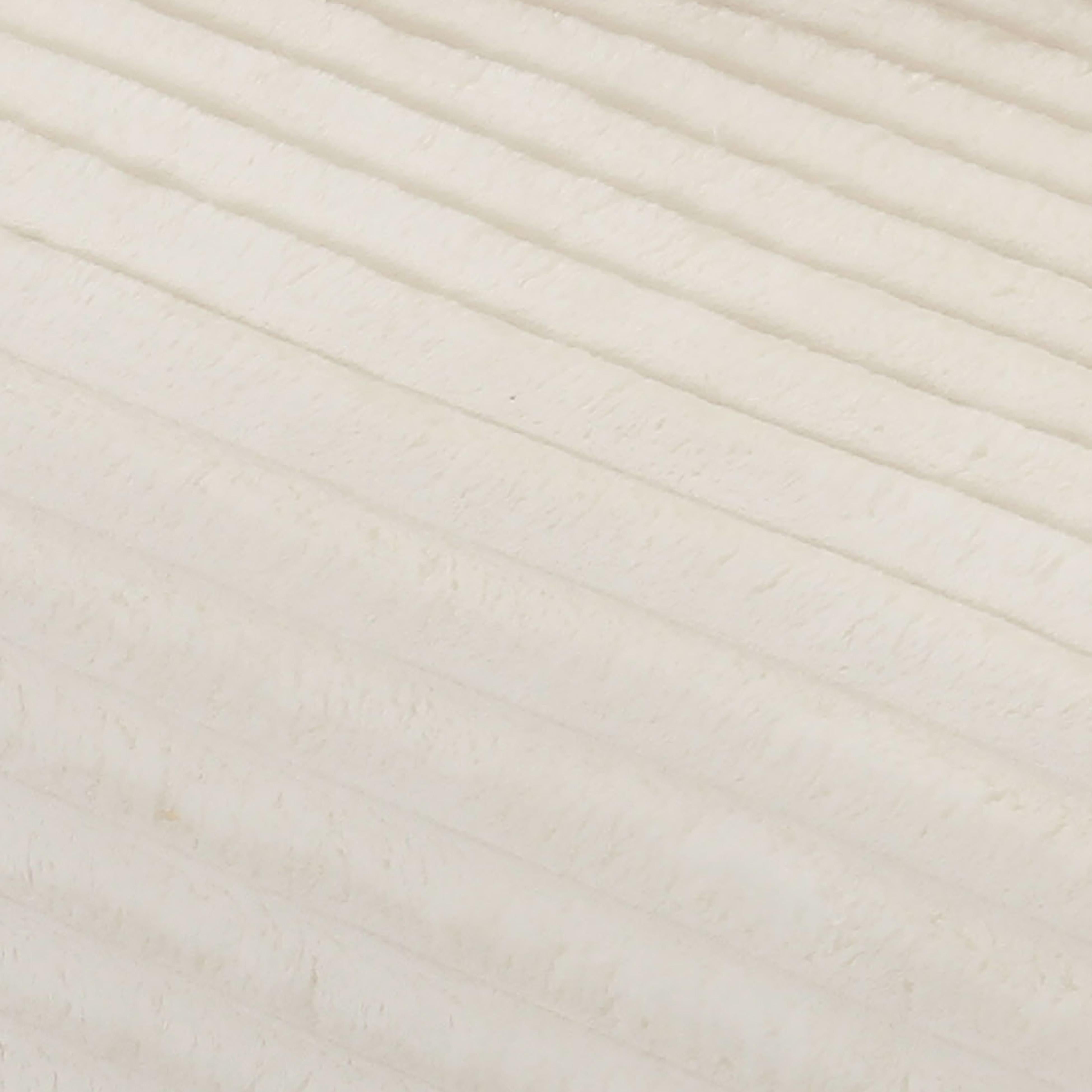 Tarra Fluffy Oversized Cream Corduroy Modular LAF Chaise