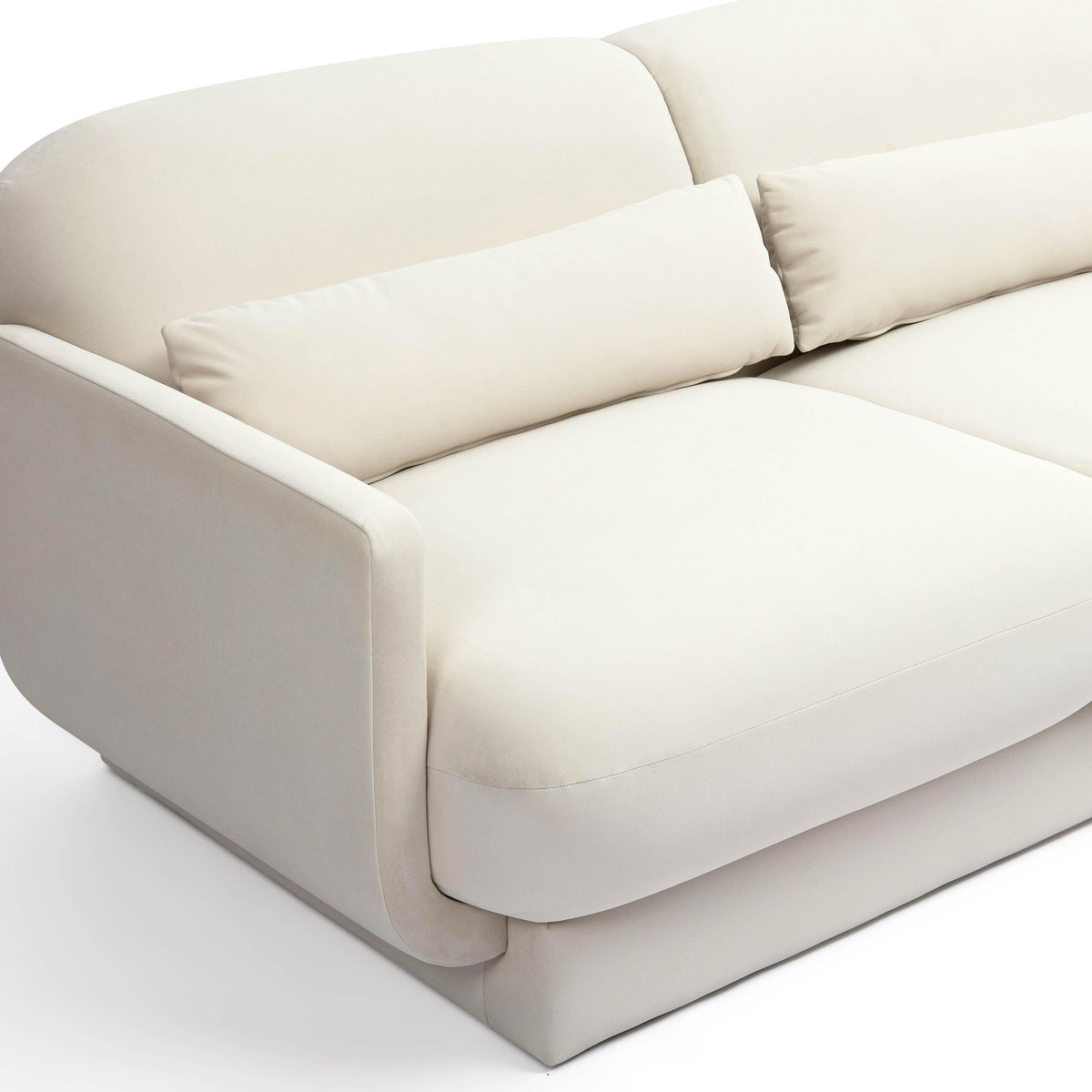 Azalea Cream Velvet Sofa
