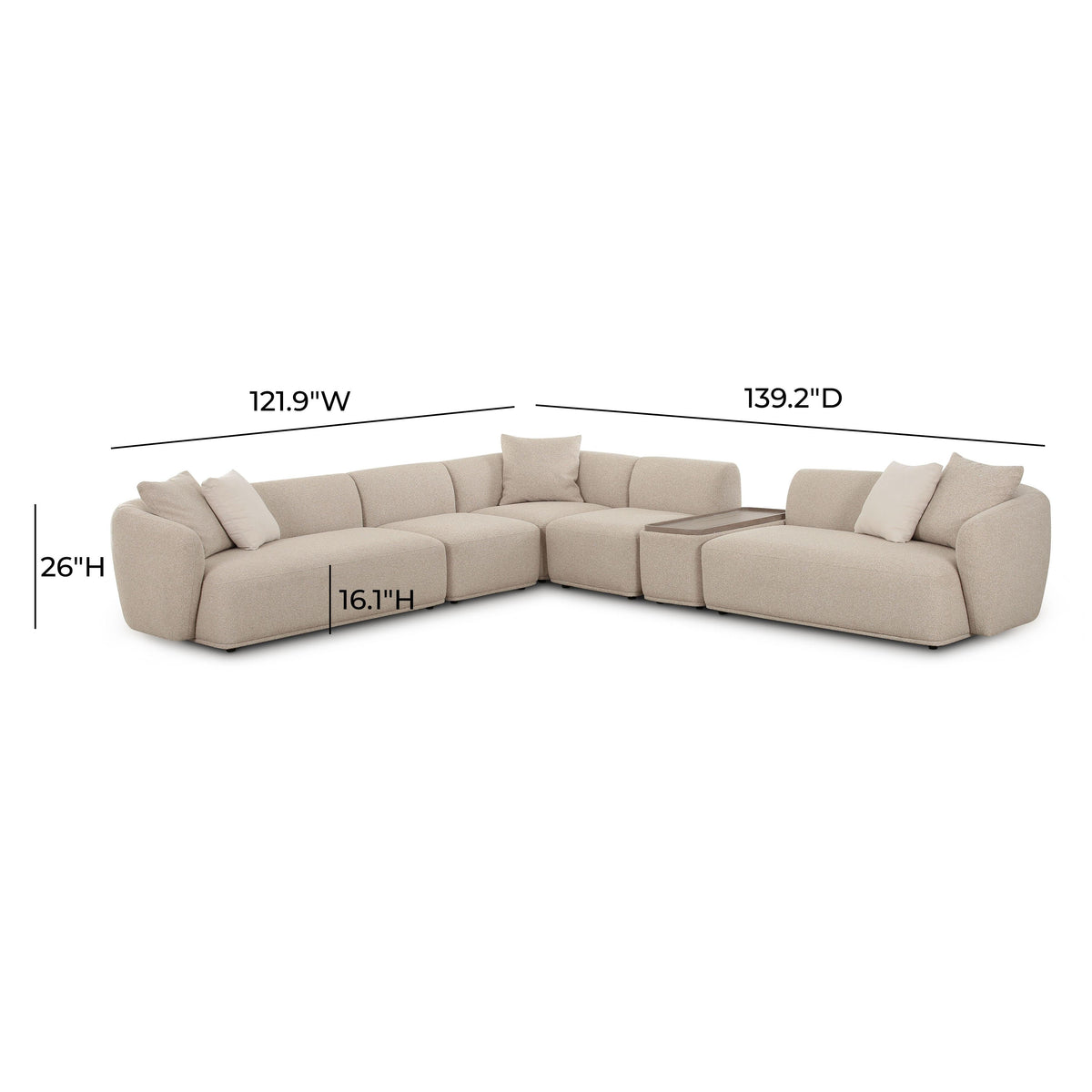 Sylvie Cream Boucle Modular Sectional