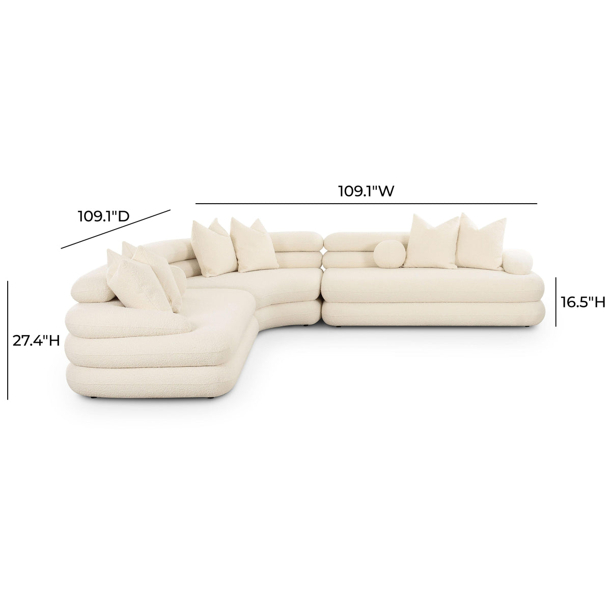 Lulu Cream Boucle Modular Sectional
