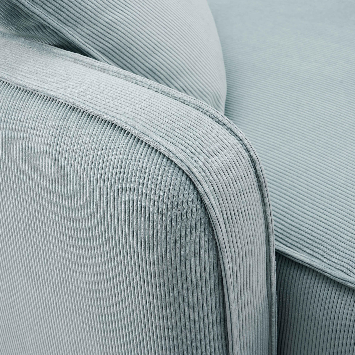 Travie Sea Foam Performance Corduroy Velvet LAF Corner Chair