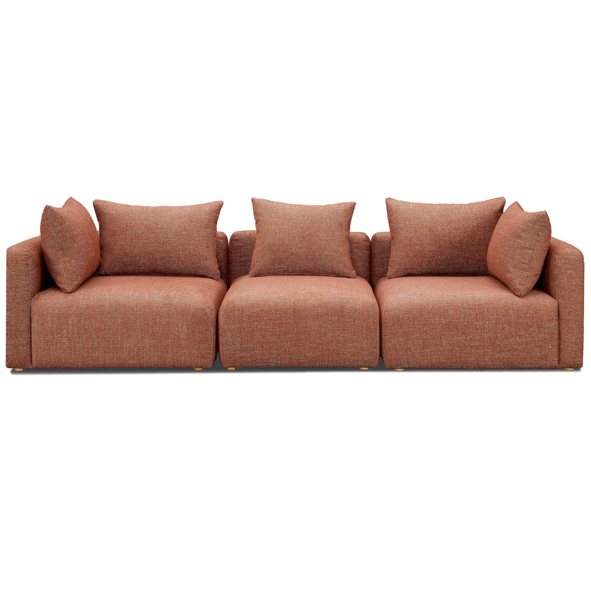Hangover Sedona Red Textured Fabric Sofa