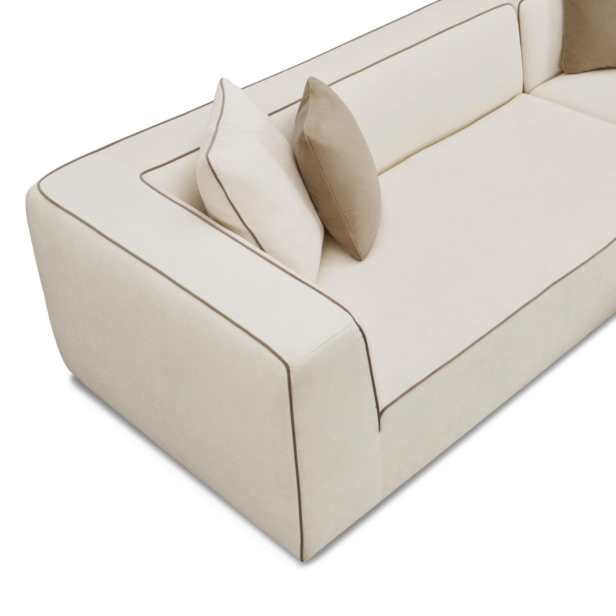 Tristine Cream Linen Sectional