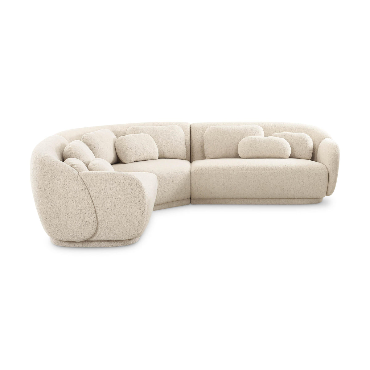 Misty Cream Boucle Modular Sectional